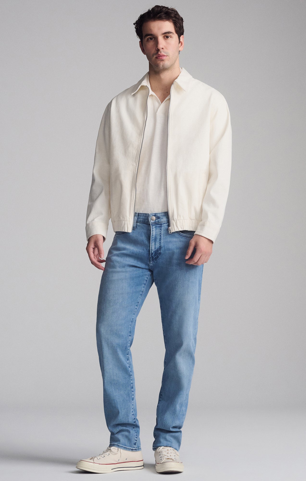JAKE SLIM LEG IN LIGHT TONAL BRUSHED SUPERMOVE - Mavi Jeans