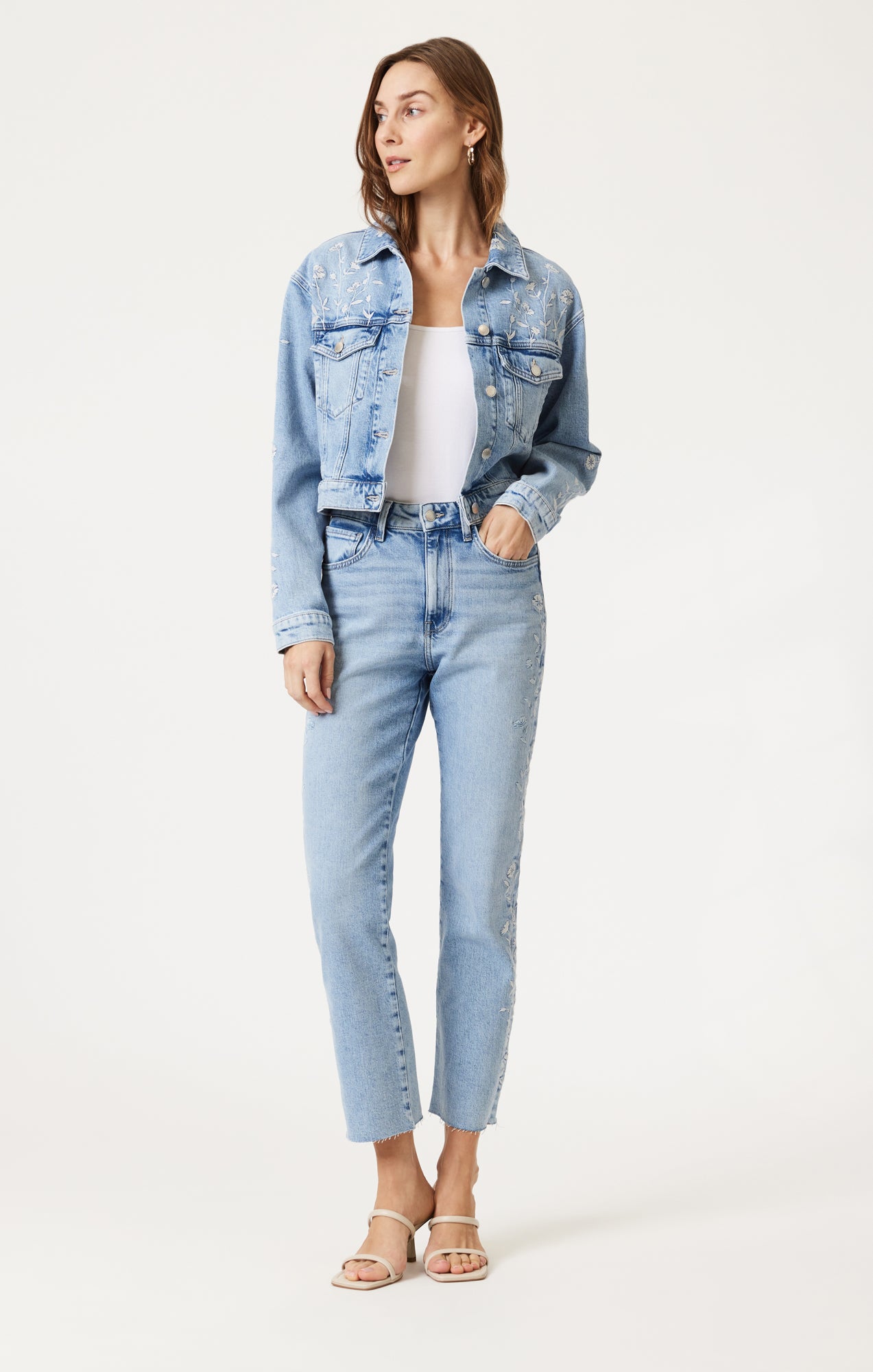 NEW YORK STRAIGHT LEG IN LIGHT BLUE BLOOM DENIM - Mavi Jeans
