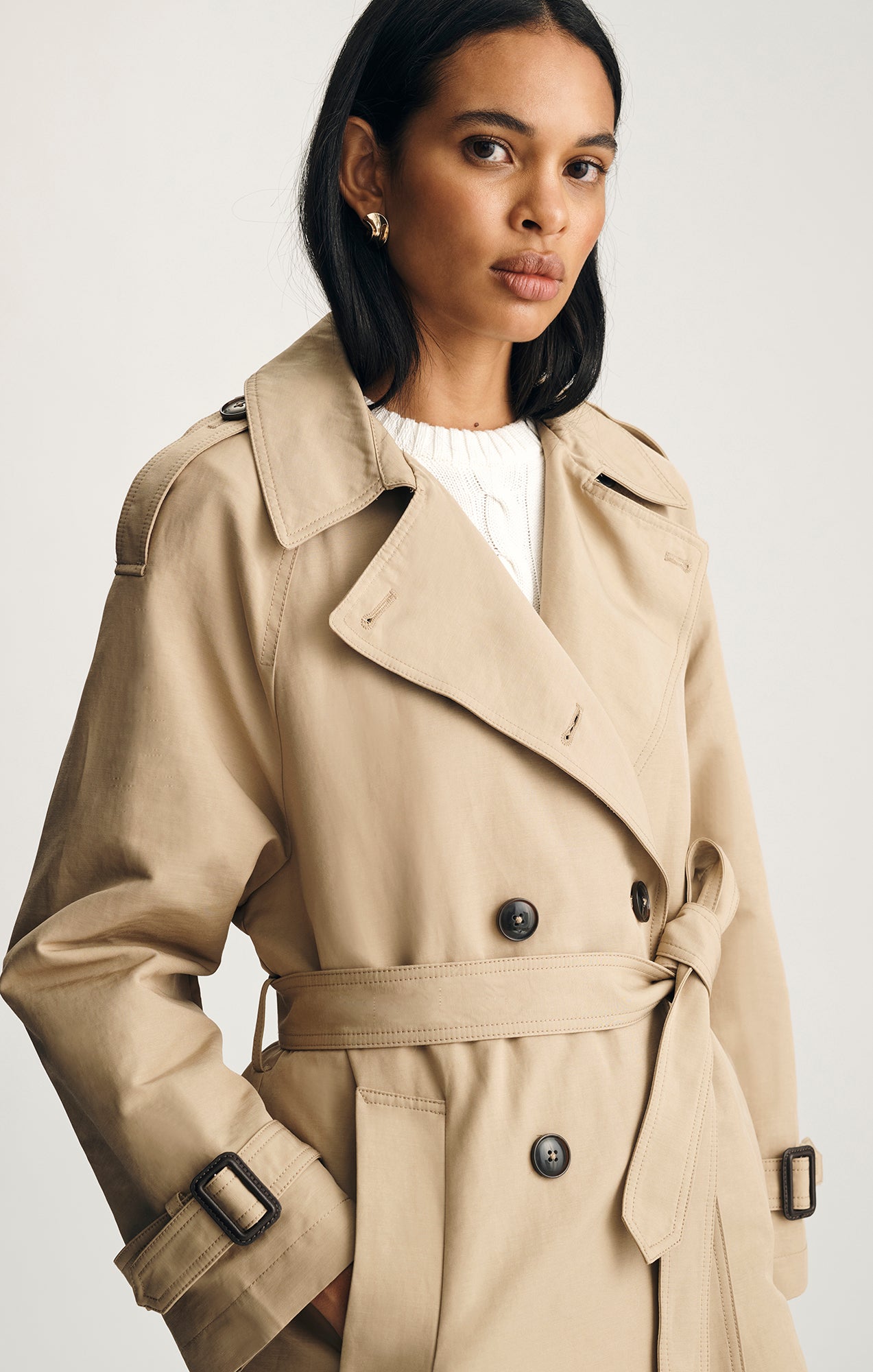 TRENCH COAT IN INCENSE - Mavi Jeans