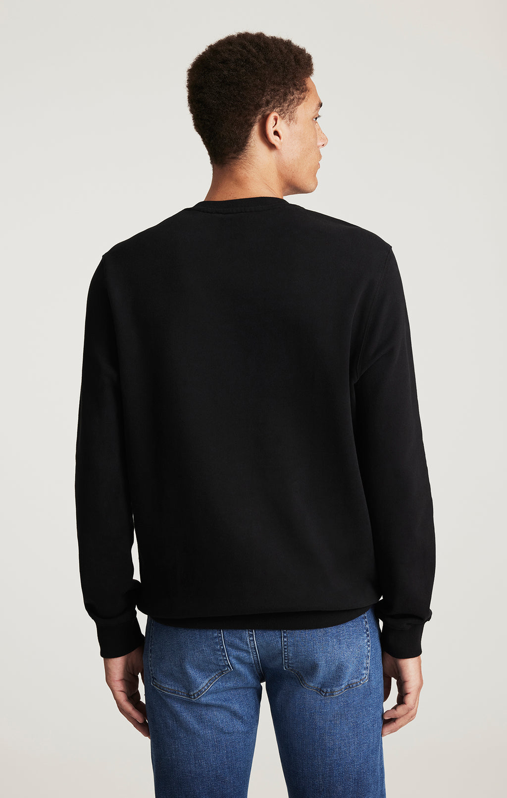 CREW NECK SWEATSHIRT IN BLACK - Mavi Jeans