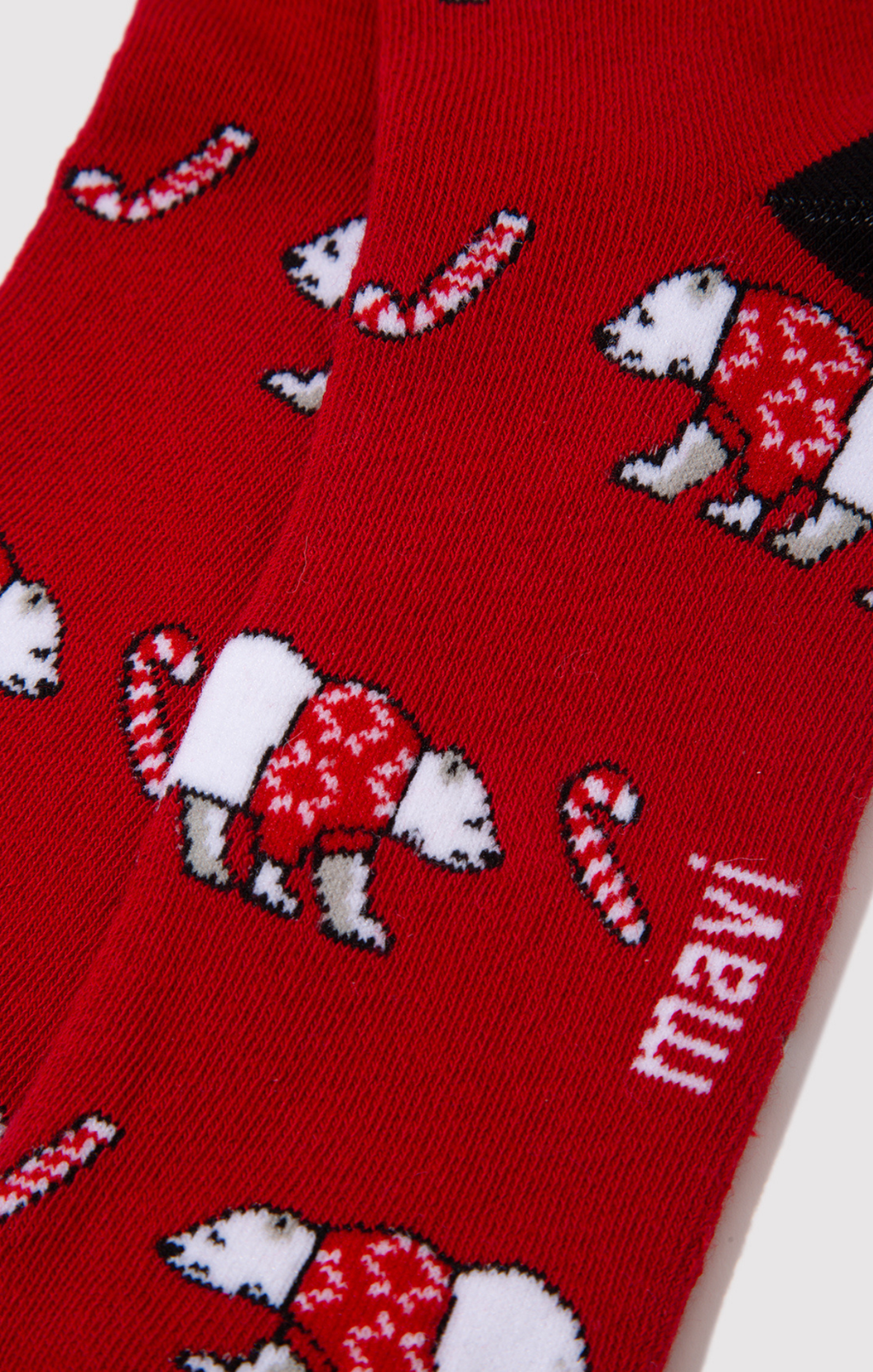 POLAR BEAR SOCKS IN TRUE RED