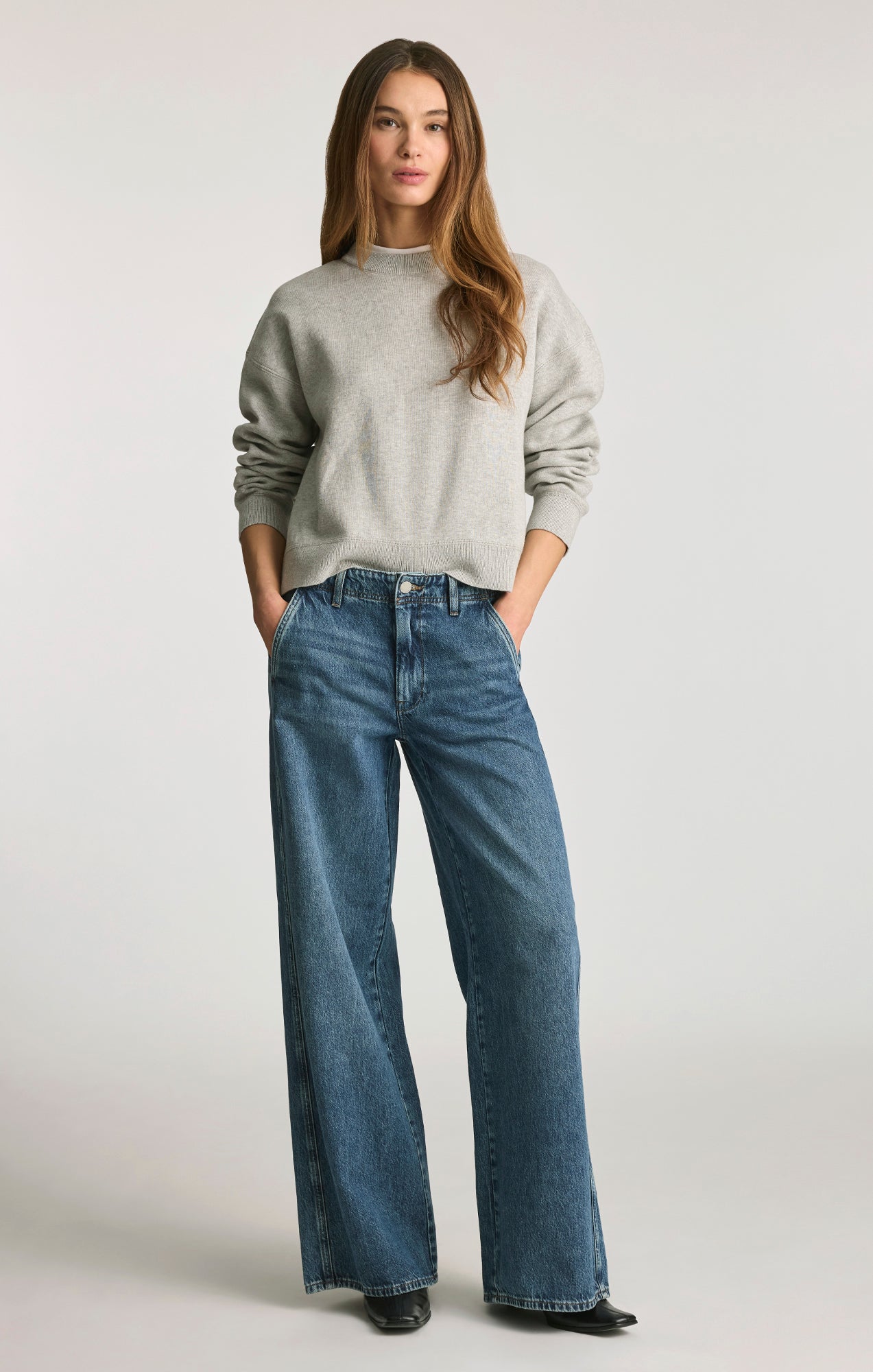 Mavi Women's Siena Chino Wide Leg In Dark Shaded Well Blue – Mavi
