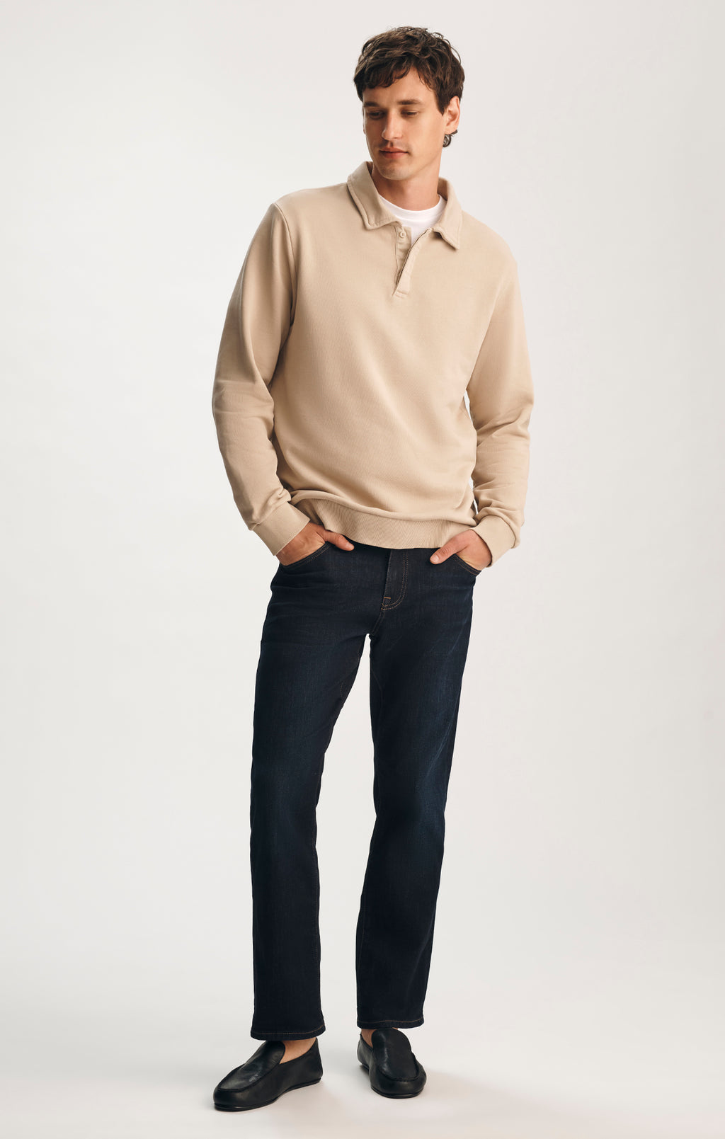 POLO SWEATSHIRT IN FEATHER GREY - Mavi Jeans