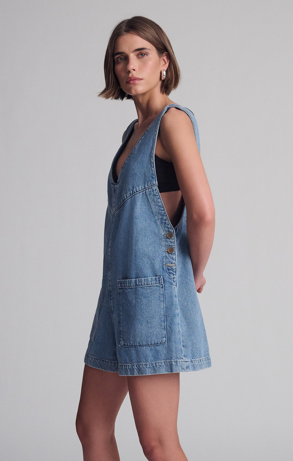REVA ROMPER IN LIGHT SHADED WELL BLUE - Mavi Jeans