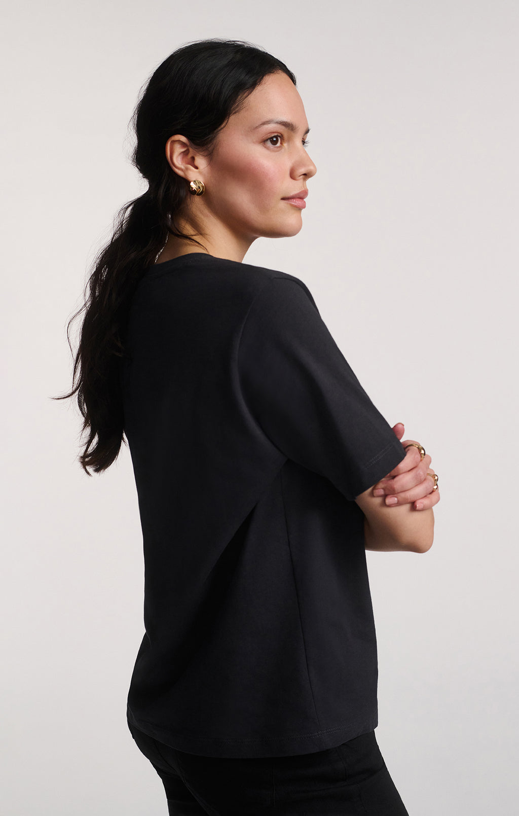 SHORT SLEEVE CREW NECK T-SHIRT IN PHANTOM - Mavi Jeans