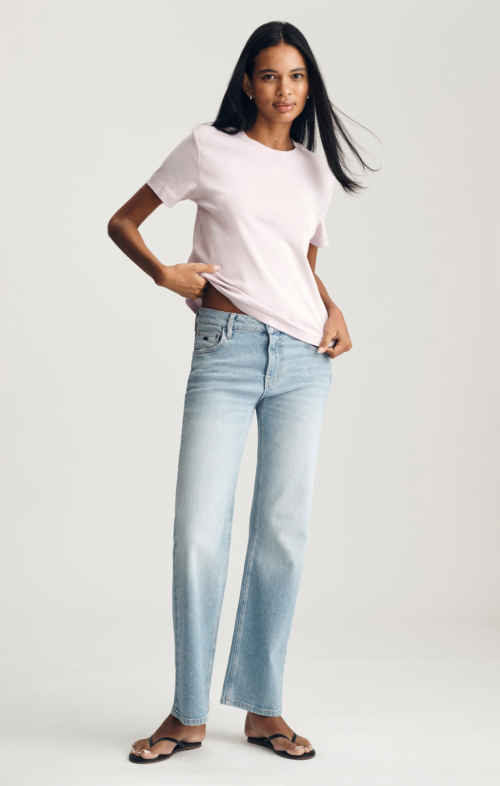 NINA CREW NECK T-SHIRT IN ORCHID HUSH