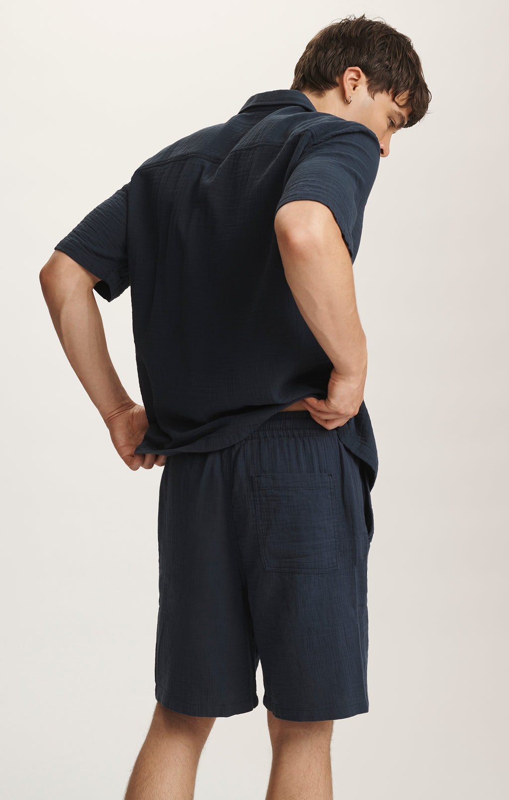 GAUZE SHORTS IN OUTER SPACE - Mavi Jeans