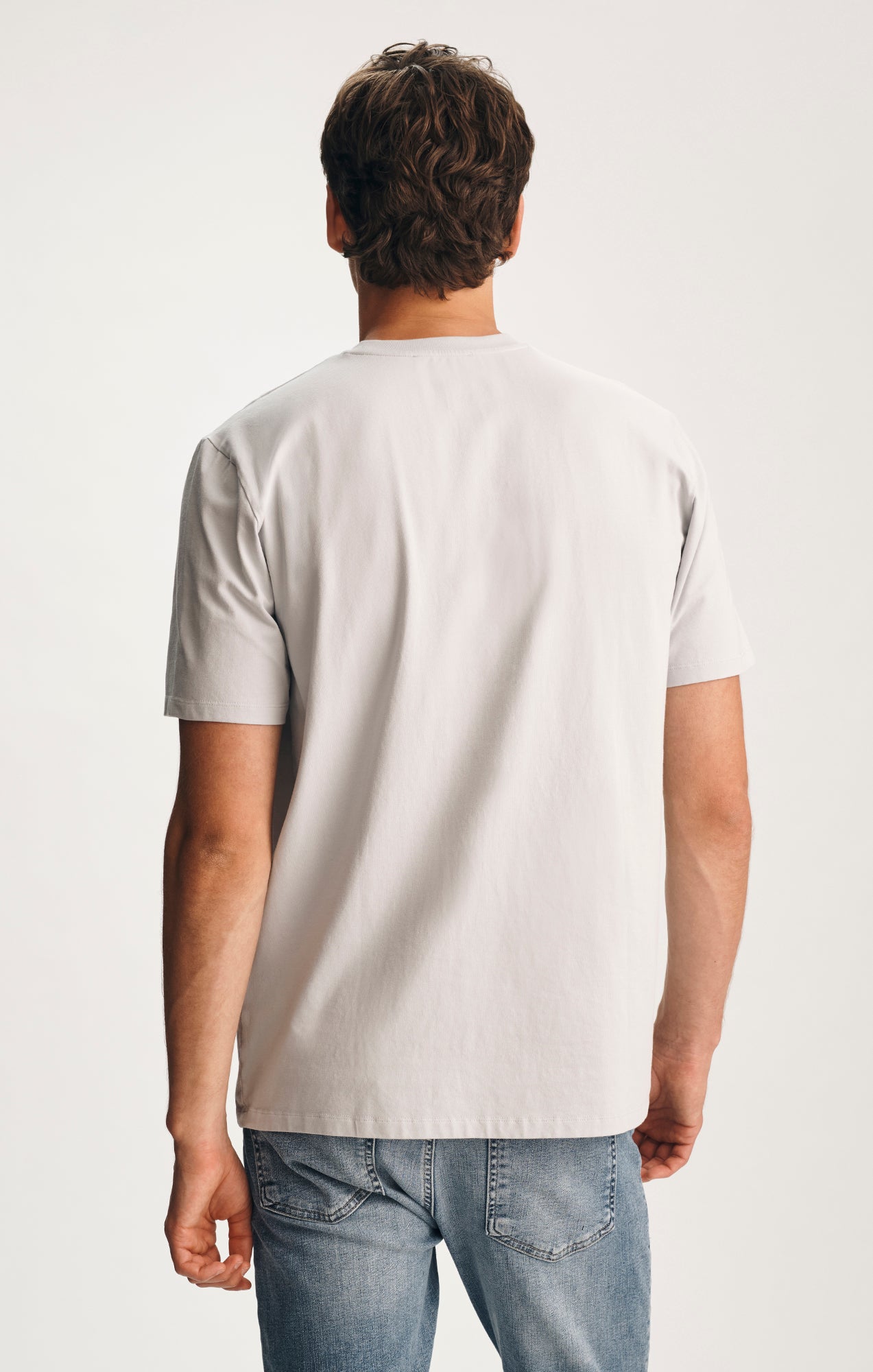 CREW NECK T-SHIRT IN PEARL BLUE - Mavi Jeans