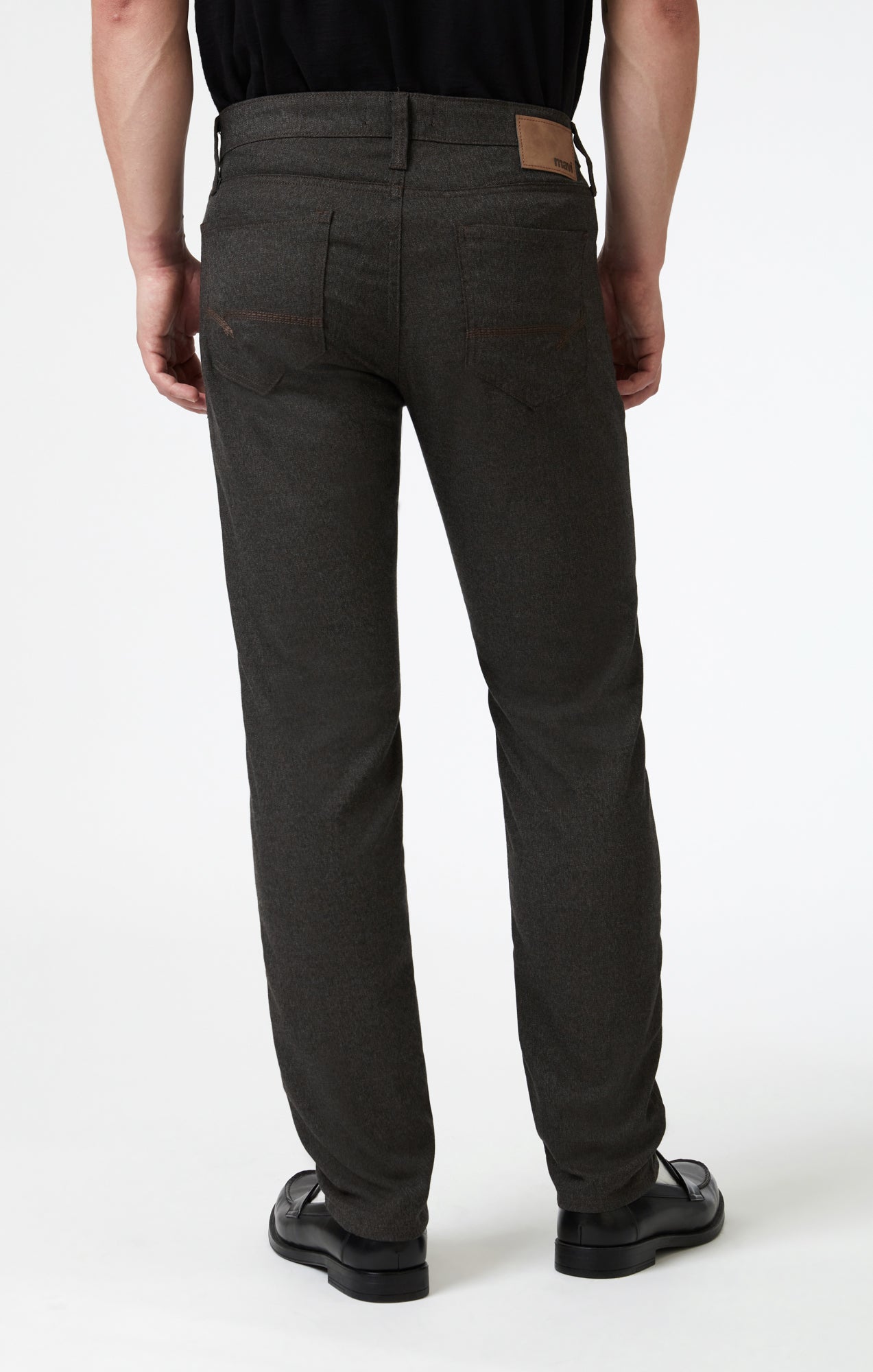 MARCUS SLIM STRAIGHT LEG IN BROWN FEATHER TWEED - Mavi Jeans
