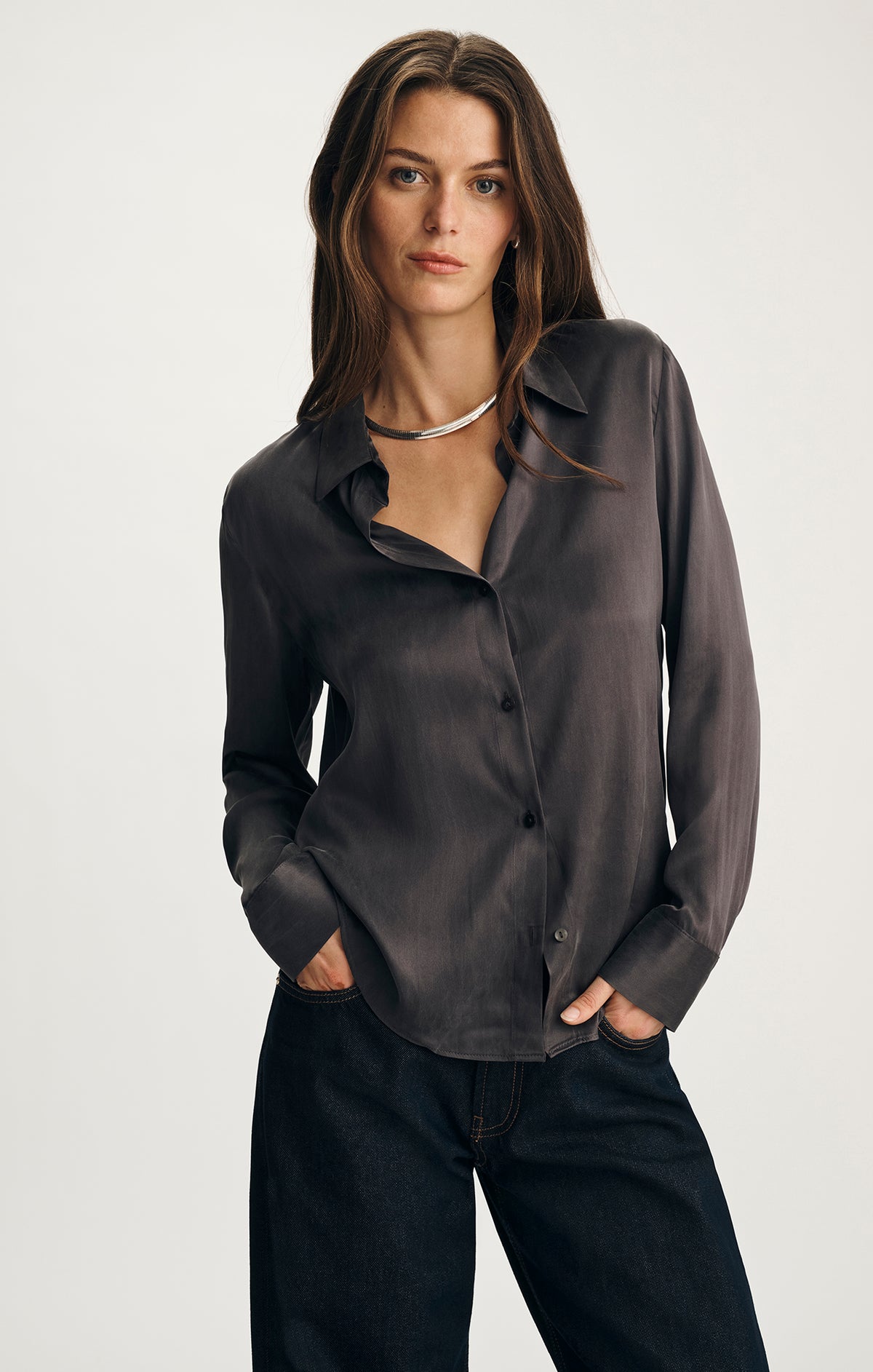 Mavi Edition Silk Button-Up Shirt