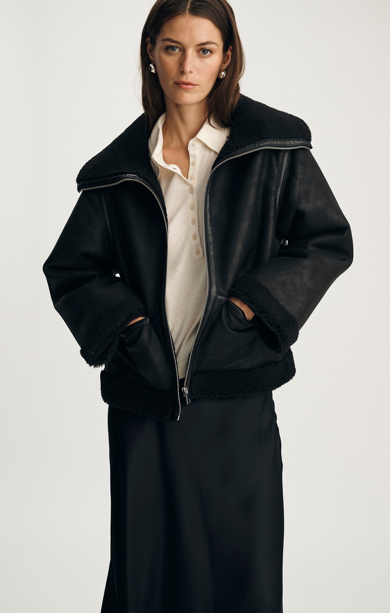 AVIATOR JACKET IN BLACK