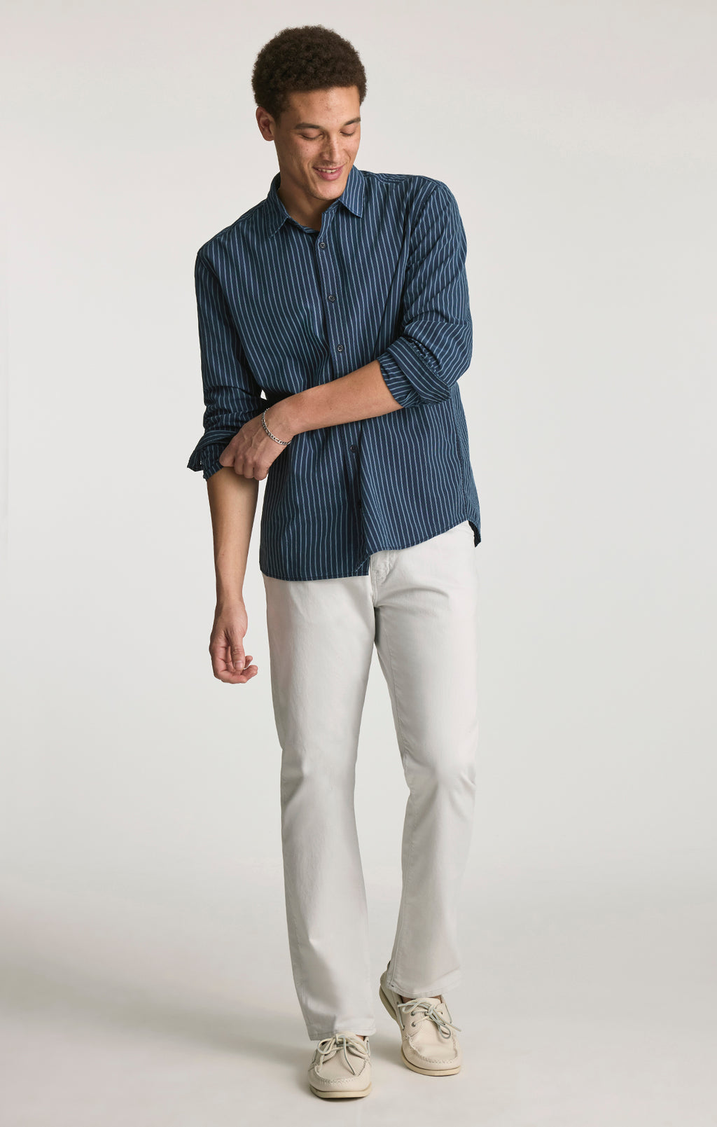 BUTTON-UP SHIRT IN INDIGO STRIPE - Mavi Jeans