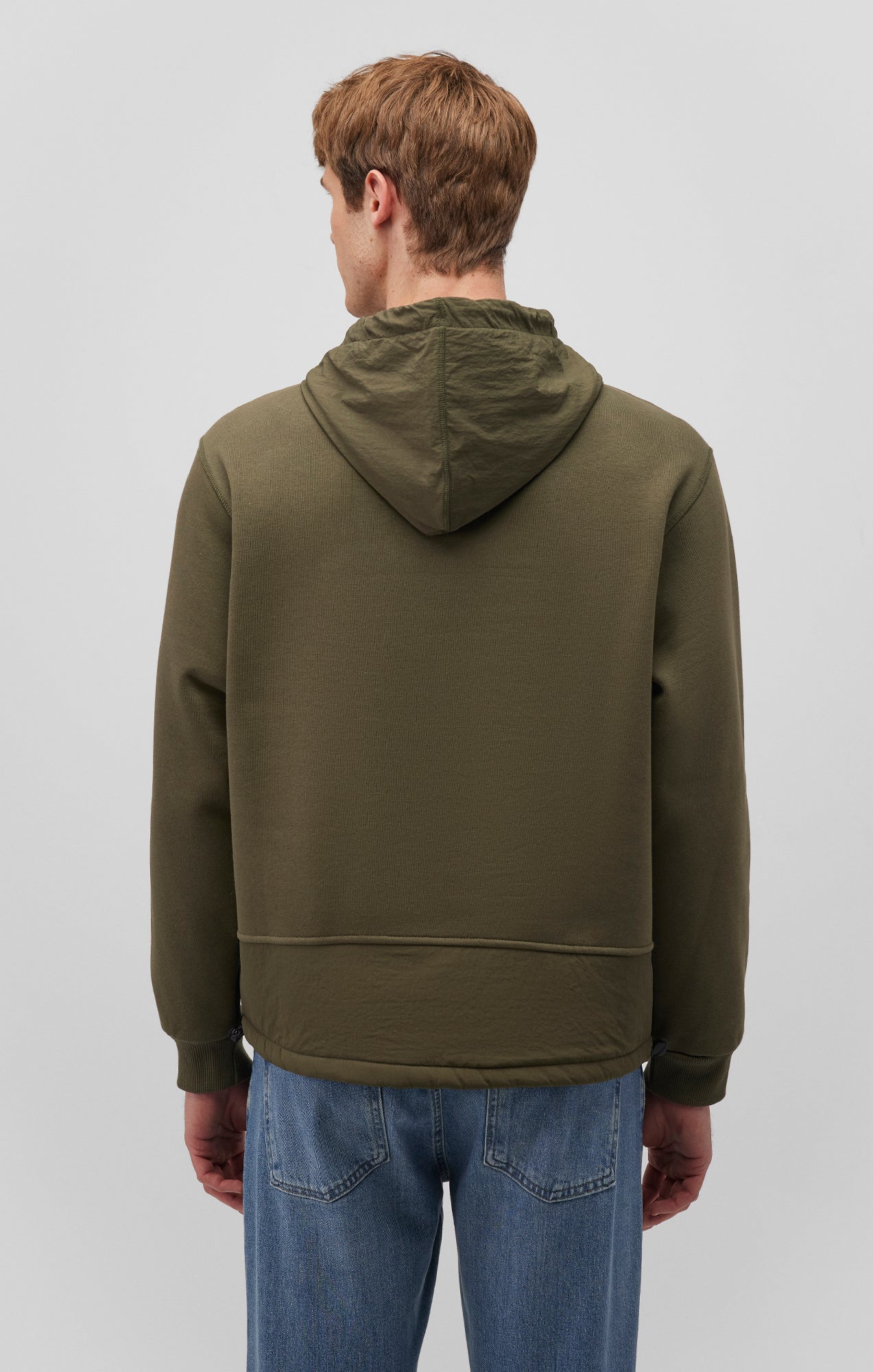 POCKET HOODIE IN OLIVE NIGHT - Mavi Jeans