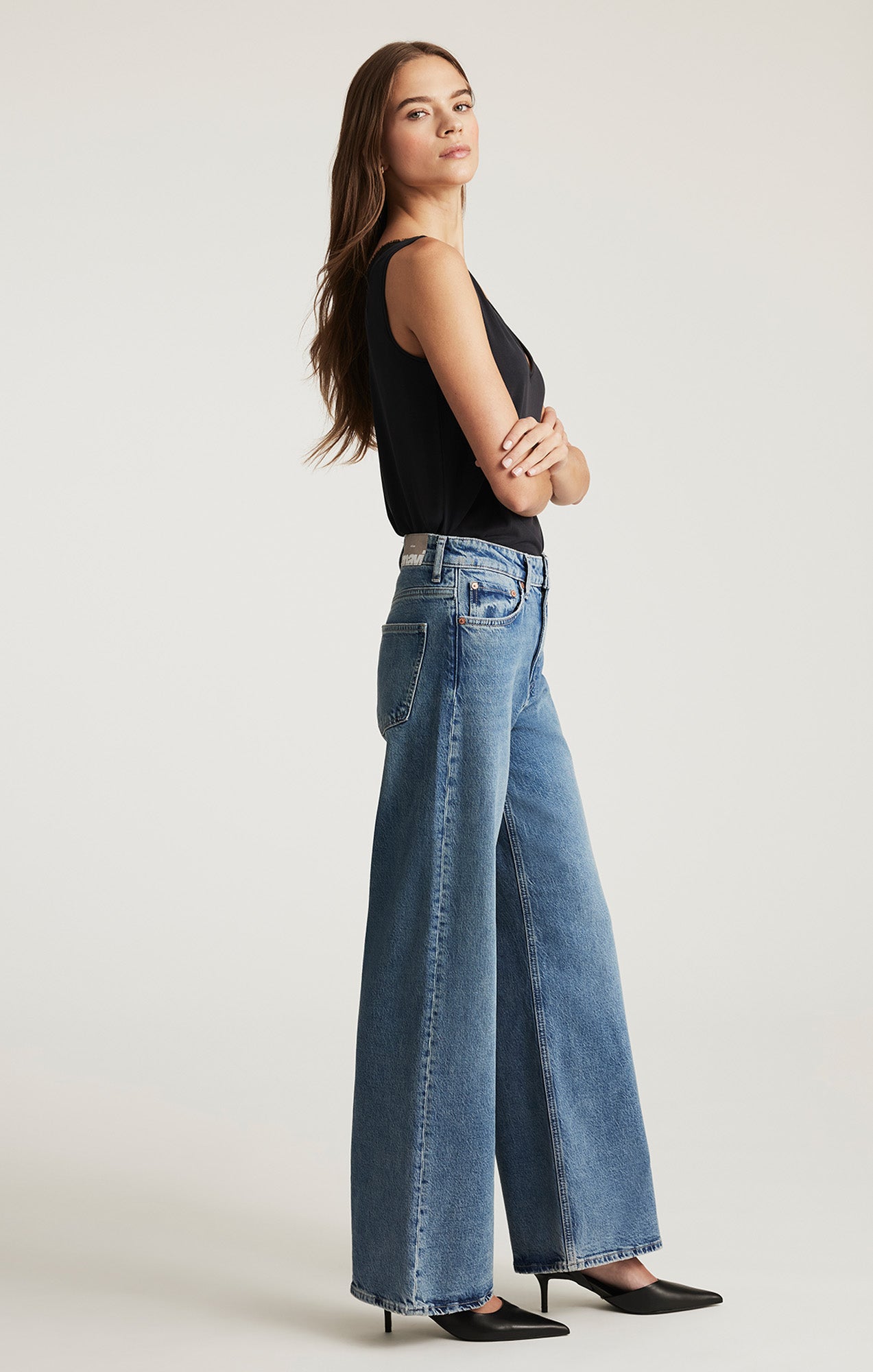 FLORIDA WIDE LEG IN DARK USED CLASSIC BLUE - Mavi Jeans