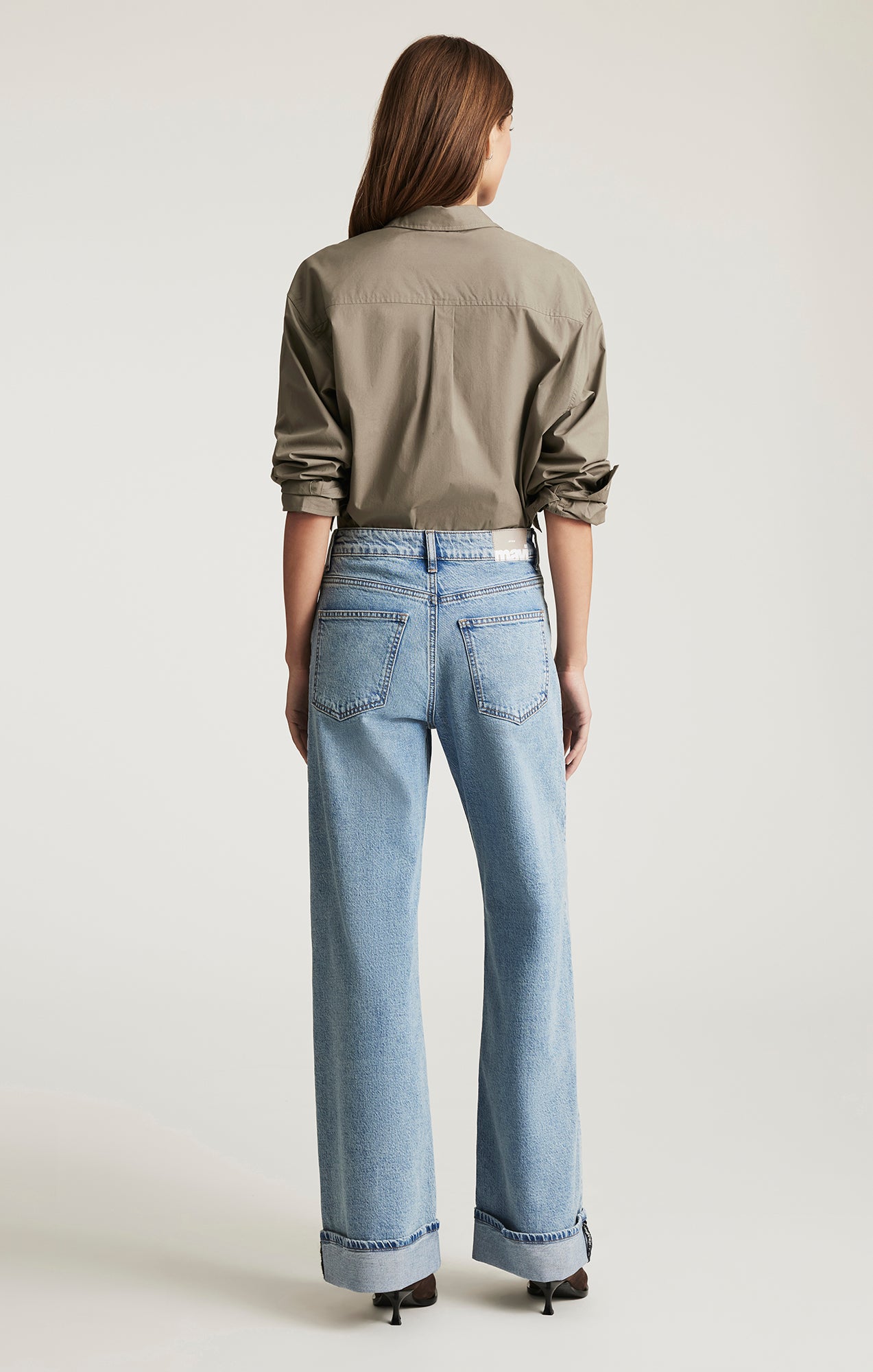 FLORIDA CUFFED WIDE LEG IN LIGHT BRUSHED CLASSIC BLUE - Mavi Jeans