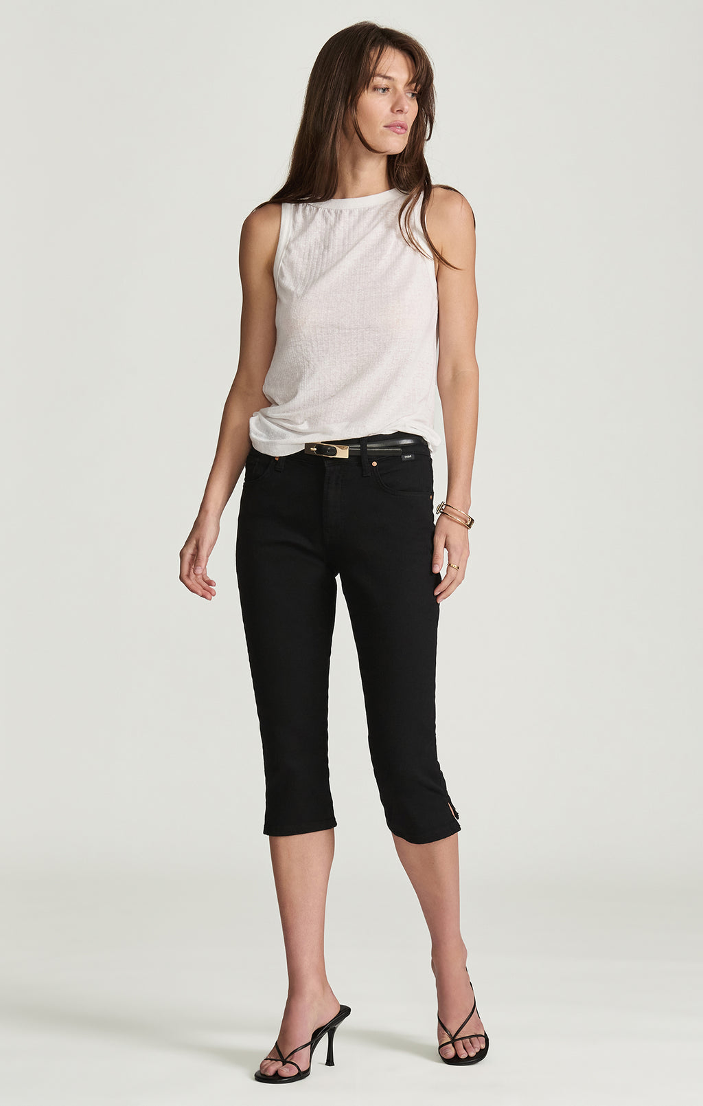 TRUE HEMP BOAT NECK TANK TOP IN WHITE - Mavi Jeans
