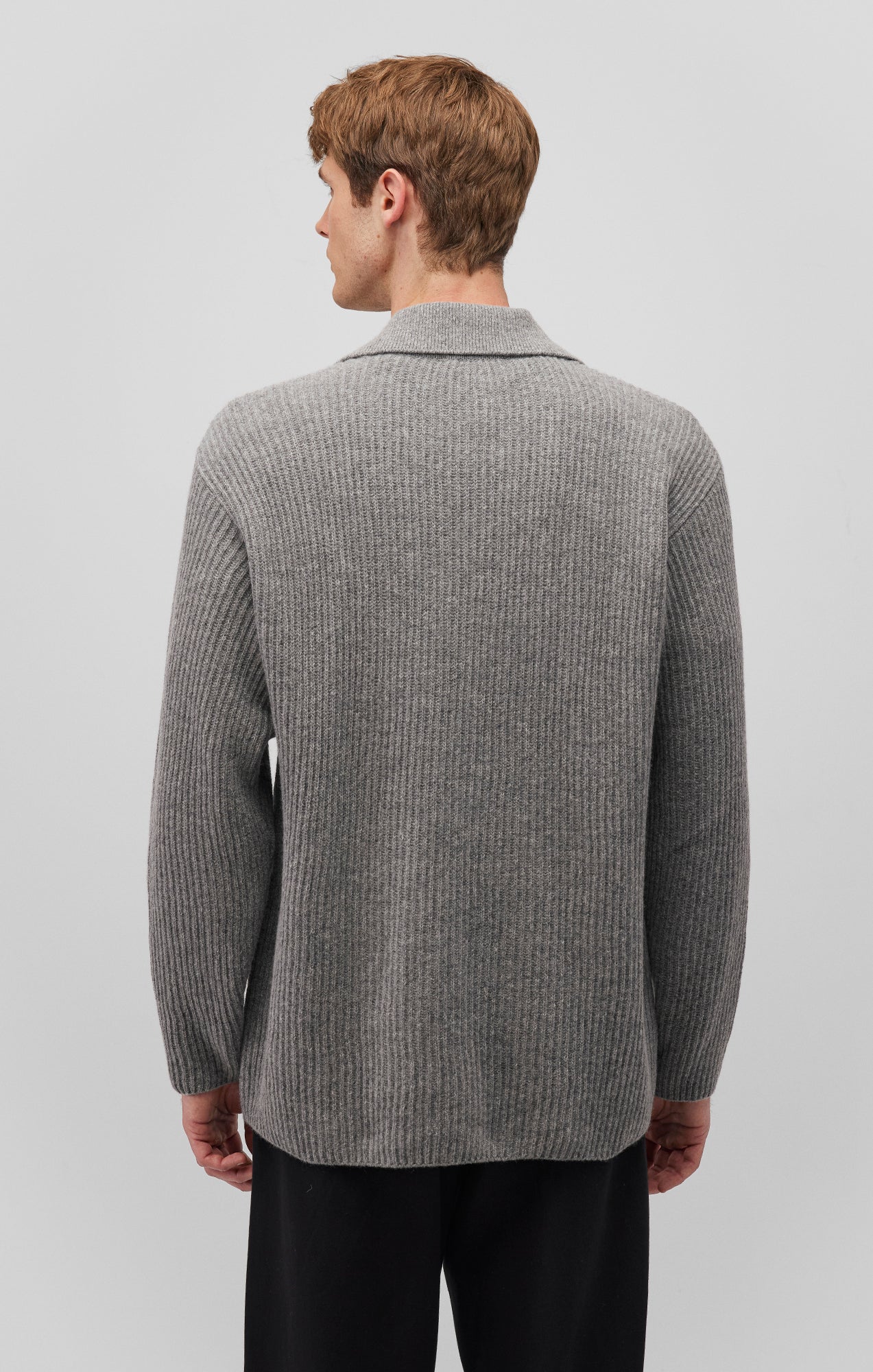 Mavi Men's Polo Collar Sweater In Grey Melange – Mavi Jeans