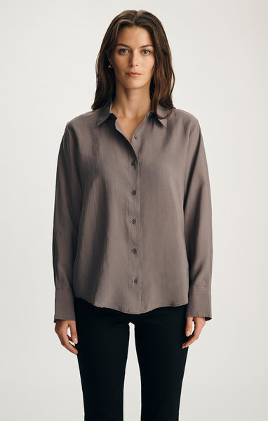 Mavi Women's Luxe Touch Tencel™ Button-Up Shirt In Tornado – Mavi
