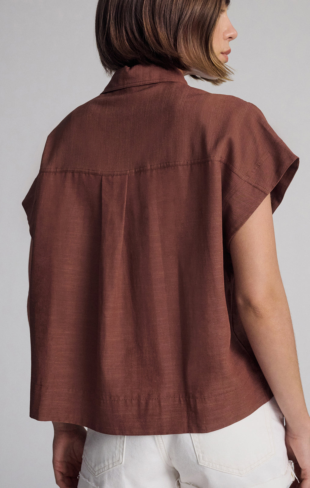 SHORT SLEEVE DOUBLE POCKET IN SHIRT IN SOFT SILK - Mavi Jeans