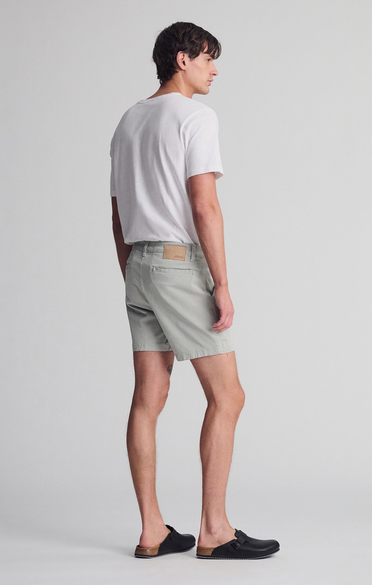 NATE SHORTS IN PISTACHIO CASUAL TWILL - Mavi Jeans