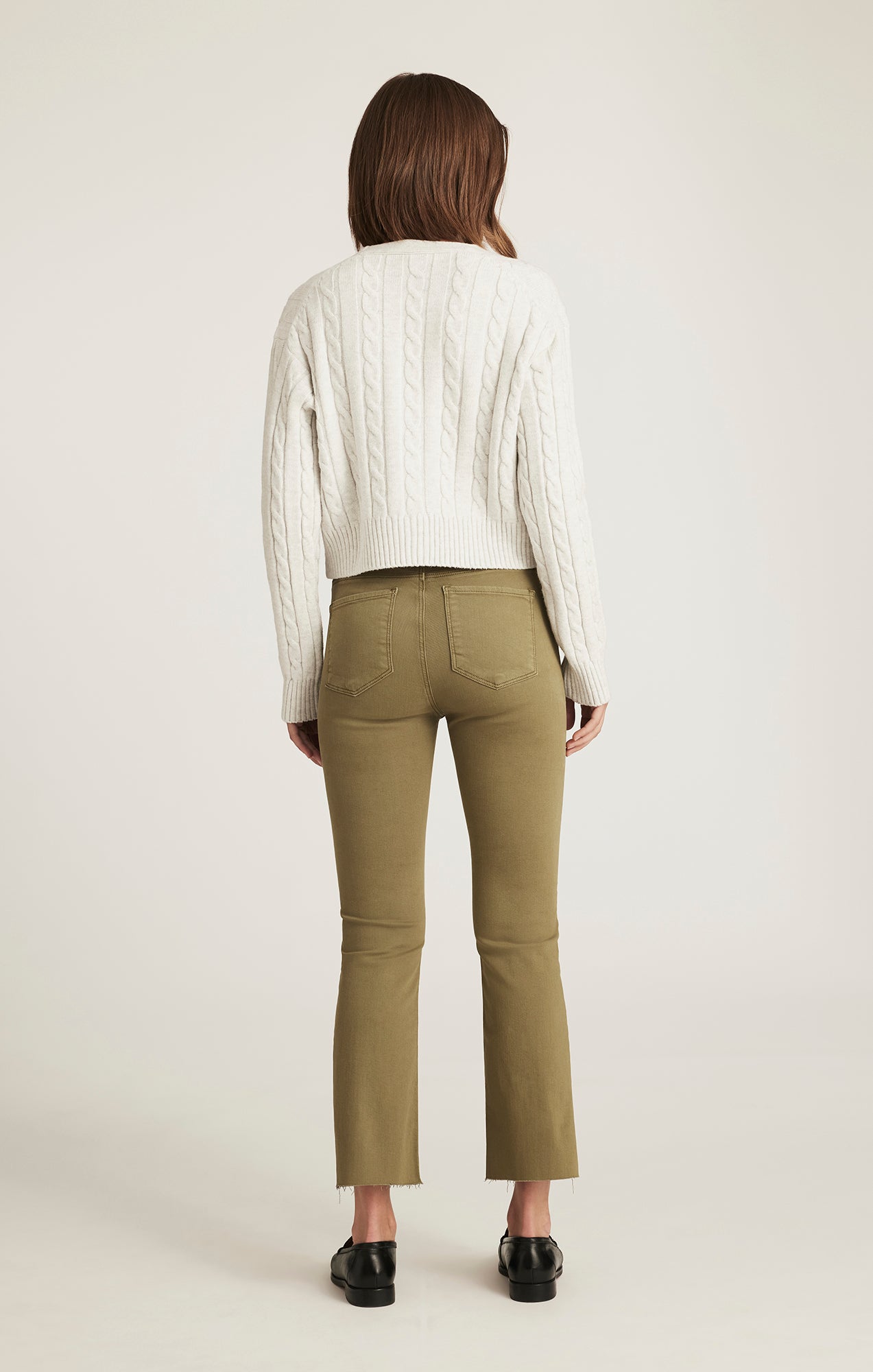 ANIKA CROPPED FLARE IN OLIVE FLEX BLUE - Mavi Jeans