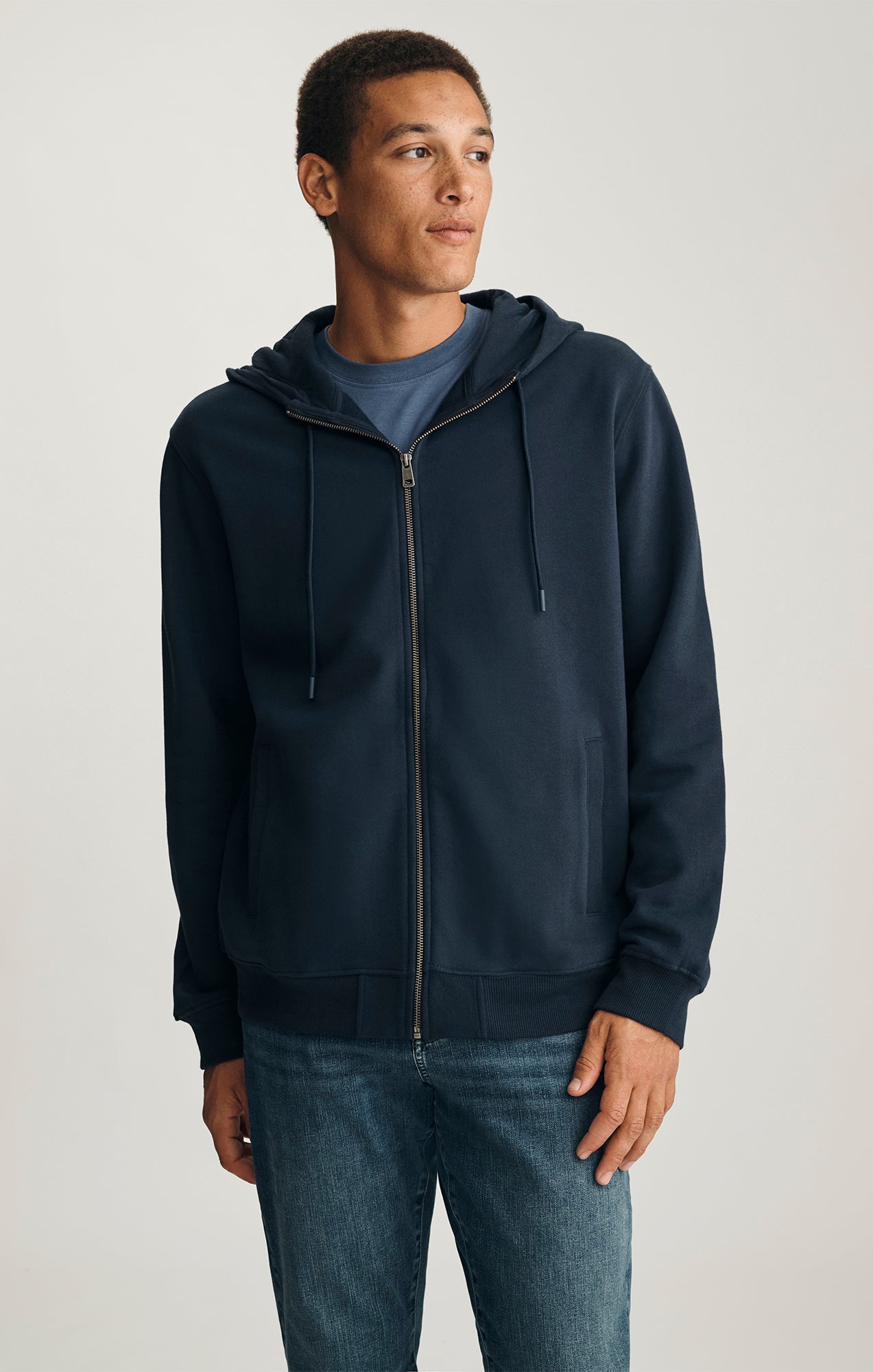 Mavi Men's Full Zip Hoodie In Total Eclipse – Mavi Jeans