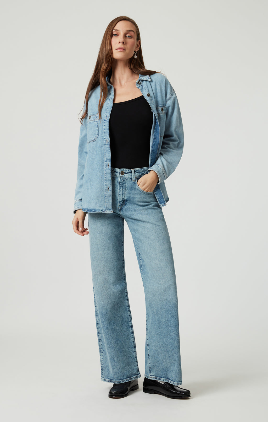 LINDA WIDE LEG IN LIGHT USED DENIM - Mavi Jeans