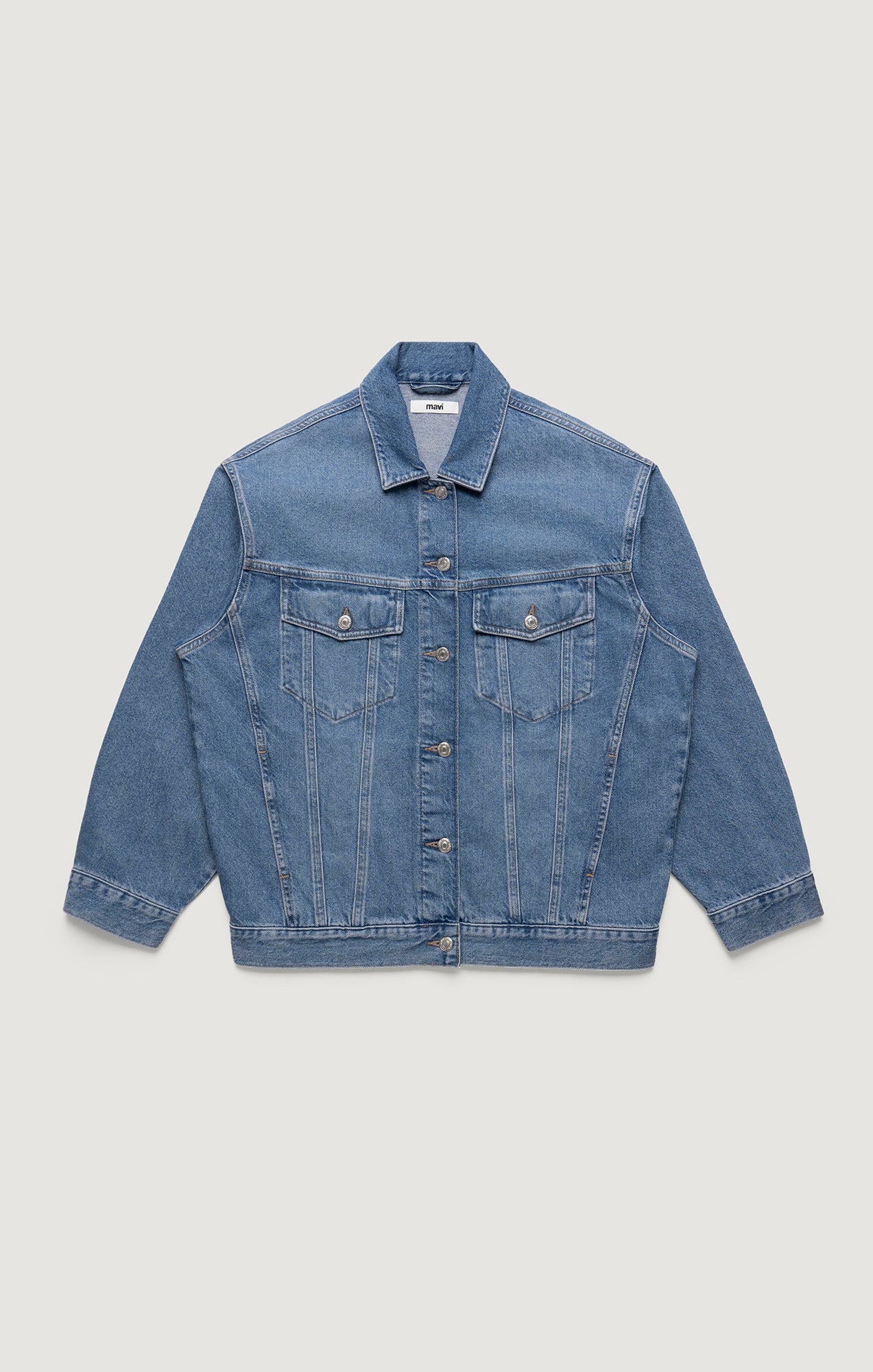 LUNA DENIM JACKET IN MID BLUE 90S - Mavi Jeans