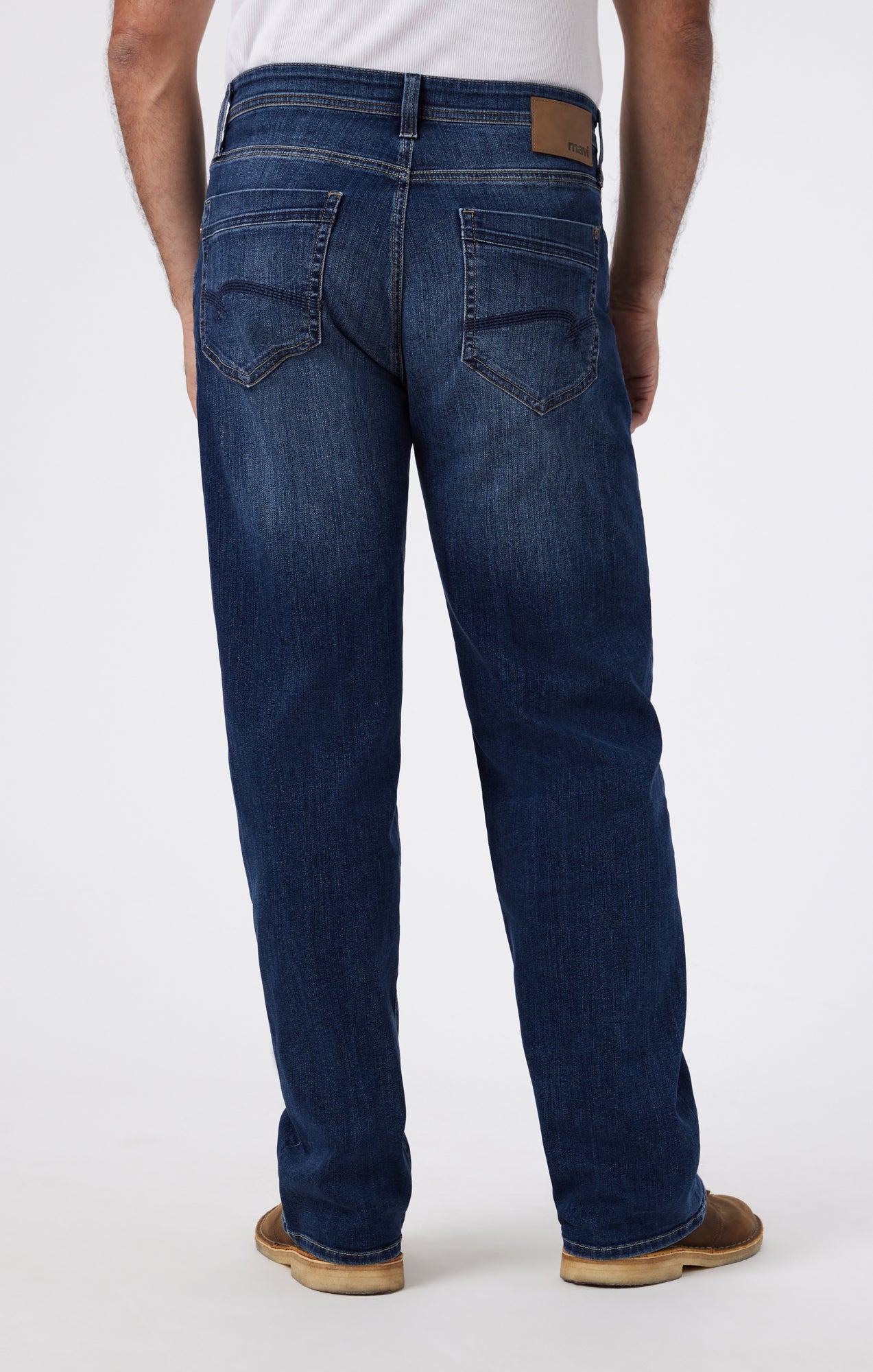 Mavi Men's Matt Classic Relaxed Straight-Leg Jeans - Mid-Rise, Stretch Denim, Mid Indigo Copper (34W X 30L)