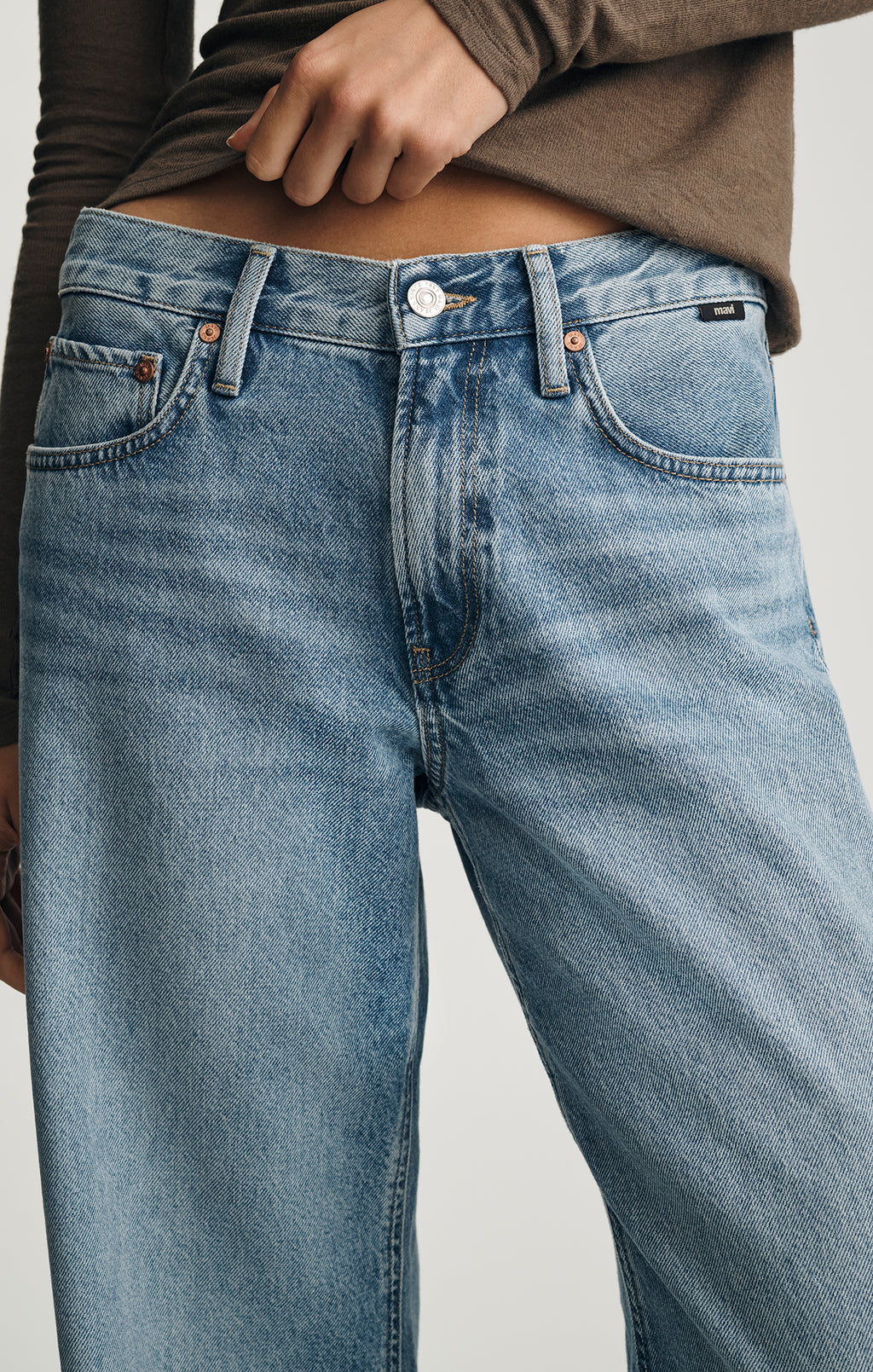 SANDY WIDE LEG IN MID USED CLASSIC DENIM - Mavi Jeans