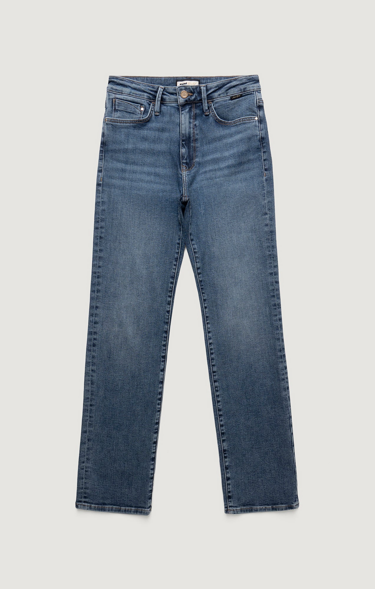 KENDRA STRAIGHT LEG IN MID BRUSHED GOLD PREMIUM - Mavi Jeans