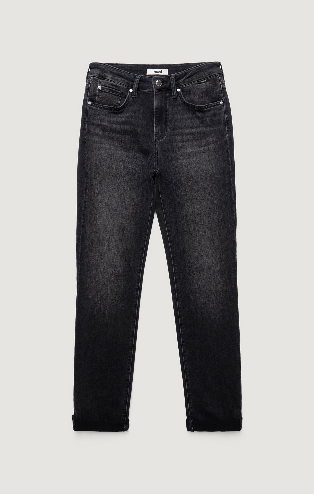 KATHLEEN SLIM BOYFRIEND IN SMOKE BRUSHED FEATHER BLUE