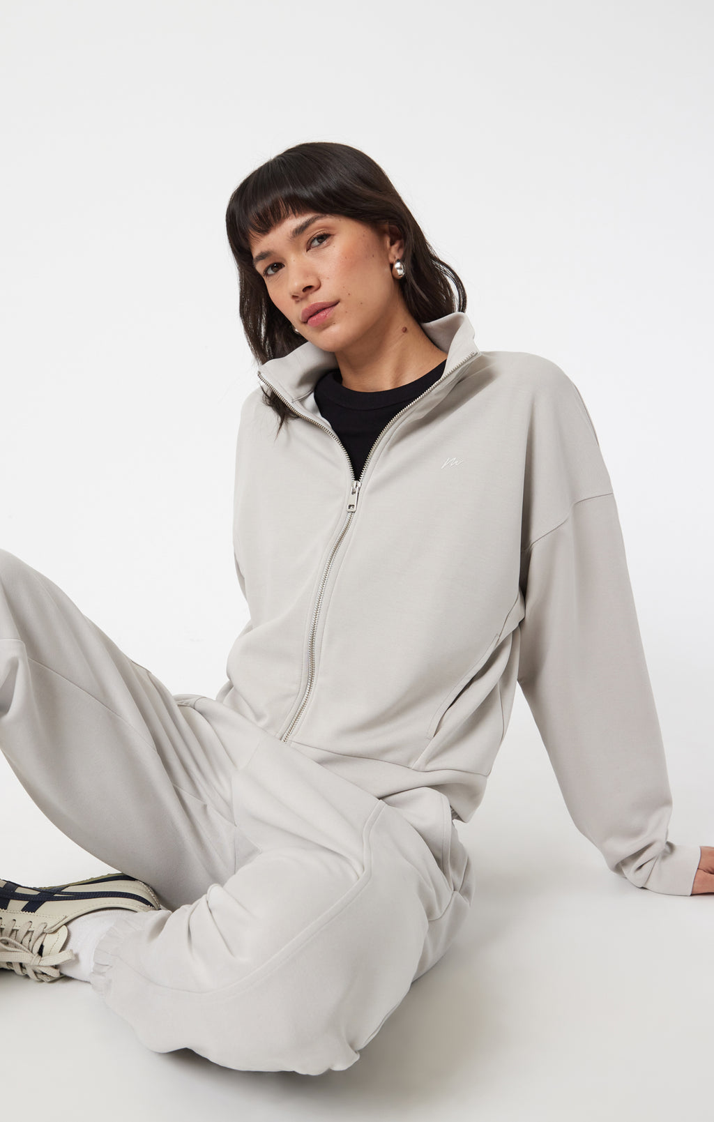 FULL ZIP JACKET IN GRAY VIOLET - Mavi Jeans