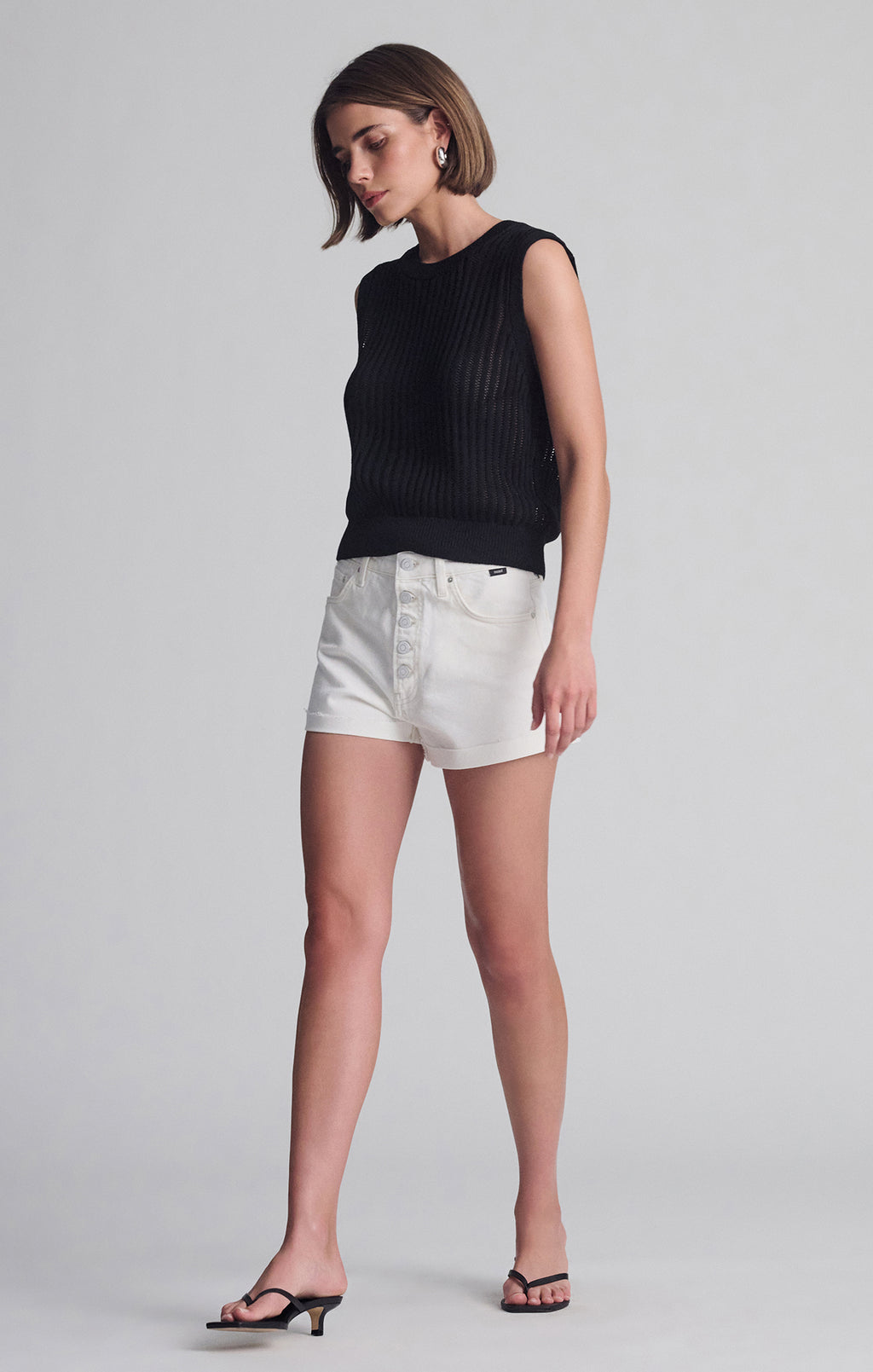 SLEEVELESS KNIT TOP IN BLACK - Mavi Jeans