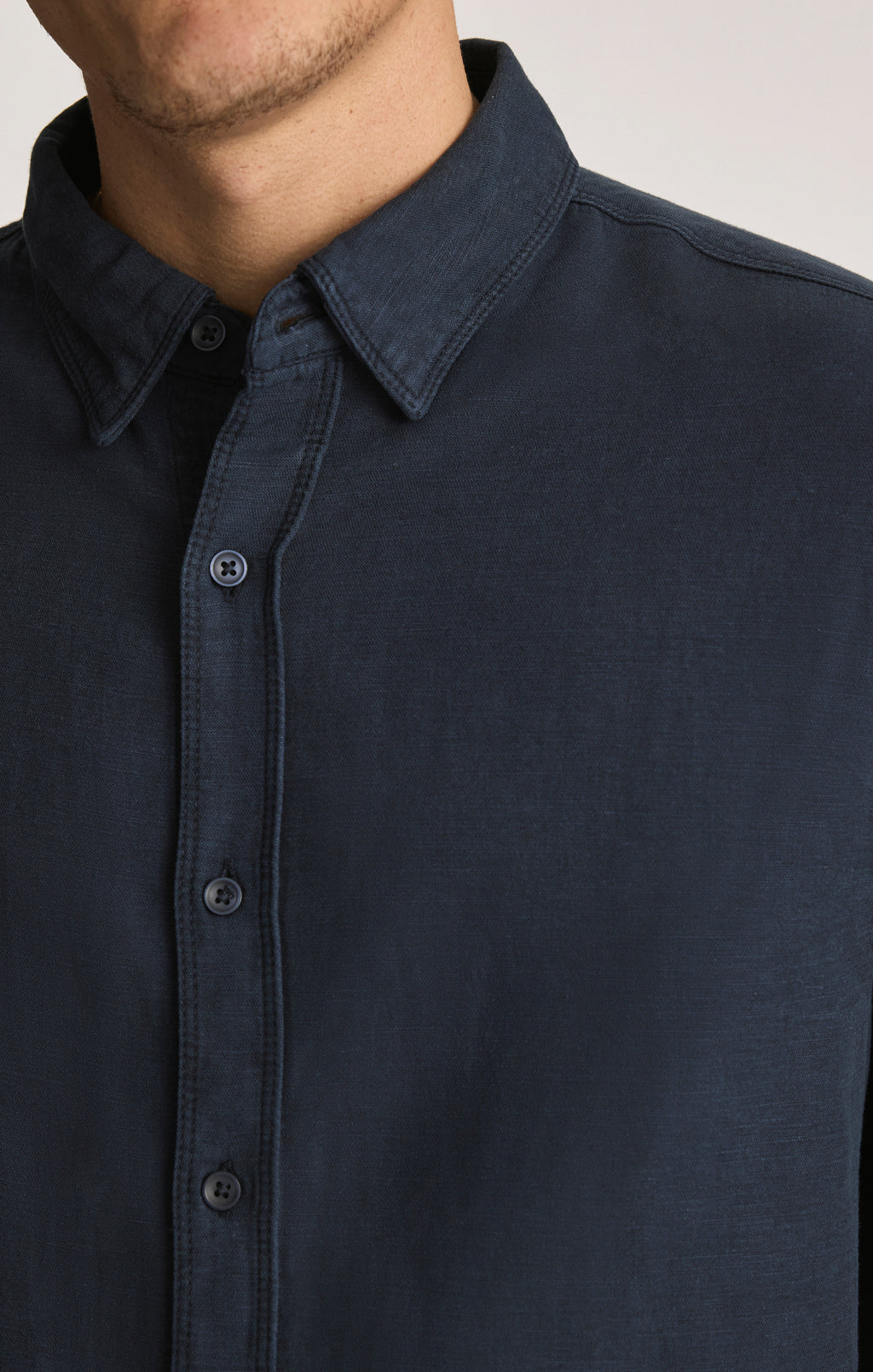 TENCEL™ BUTTON-UP SHIRT IN TOTAL ECLIPSE