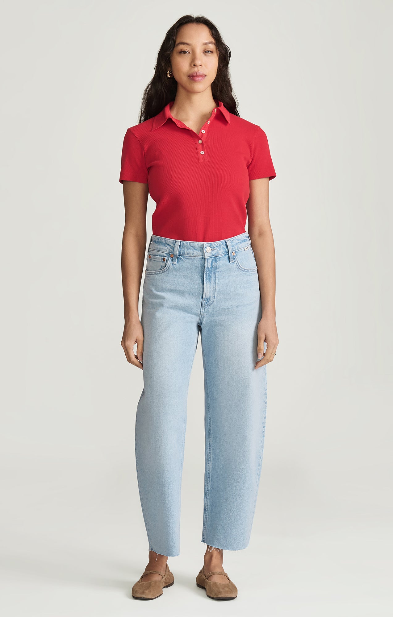 NICA CROPPED BARREL IN BLEACHED CLASSIC BLUE - Mavi Jeans