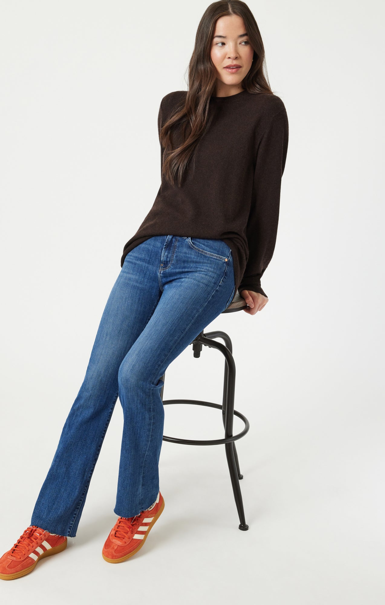 MARIA FLARE IN MID BRUSHED FLEX BLUE - Mavi Jeans