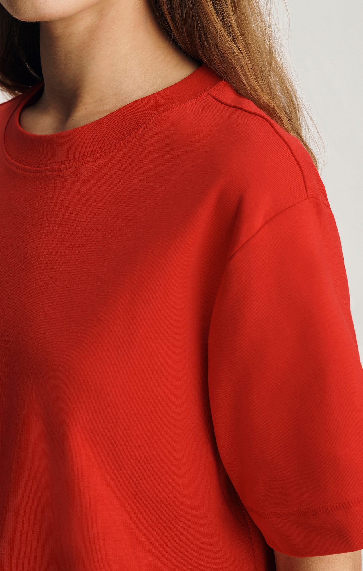 RILEY CREW NECK T-SHIRT IN RED - Mavi Jeans