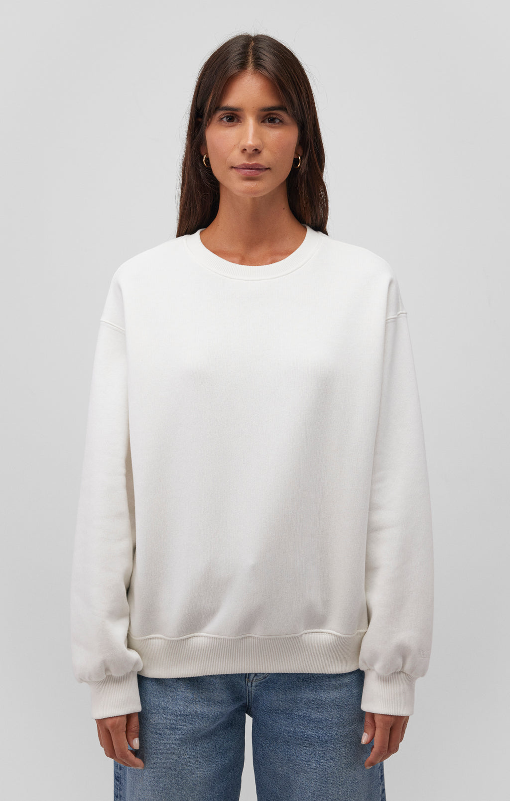 DROP SHOULDER SWEATSHIRT IN ANTIQUE WHITE - Mavi Jeans