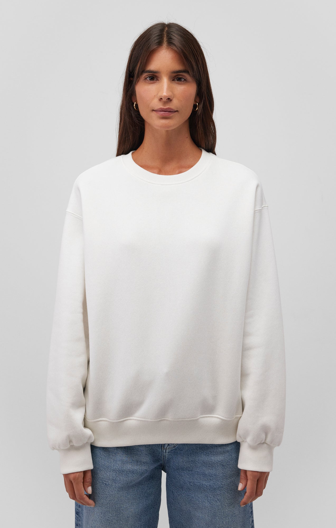 DROP SHOULDER SWEATSHIRT IN ANTIQUE WHITE - Mavi Jeans