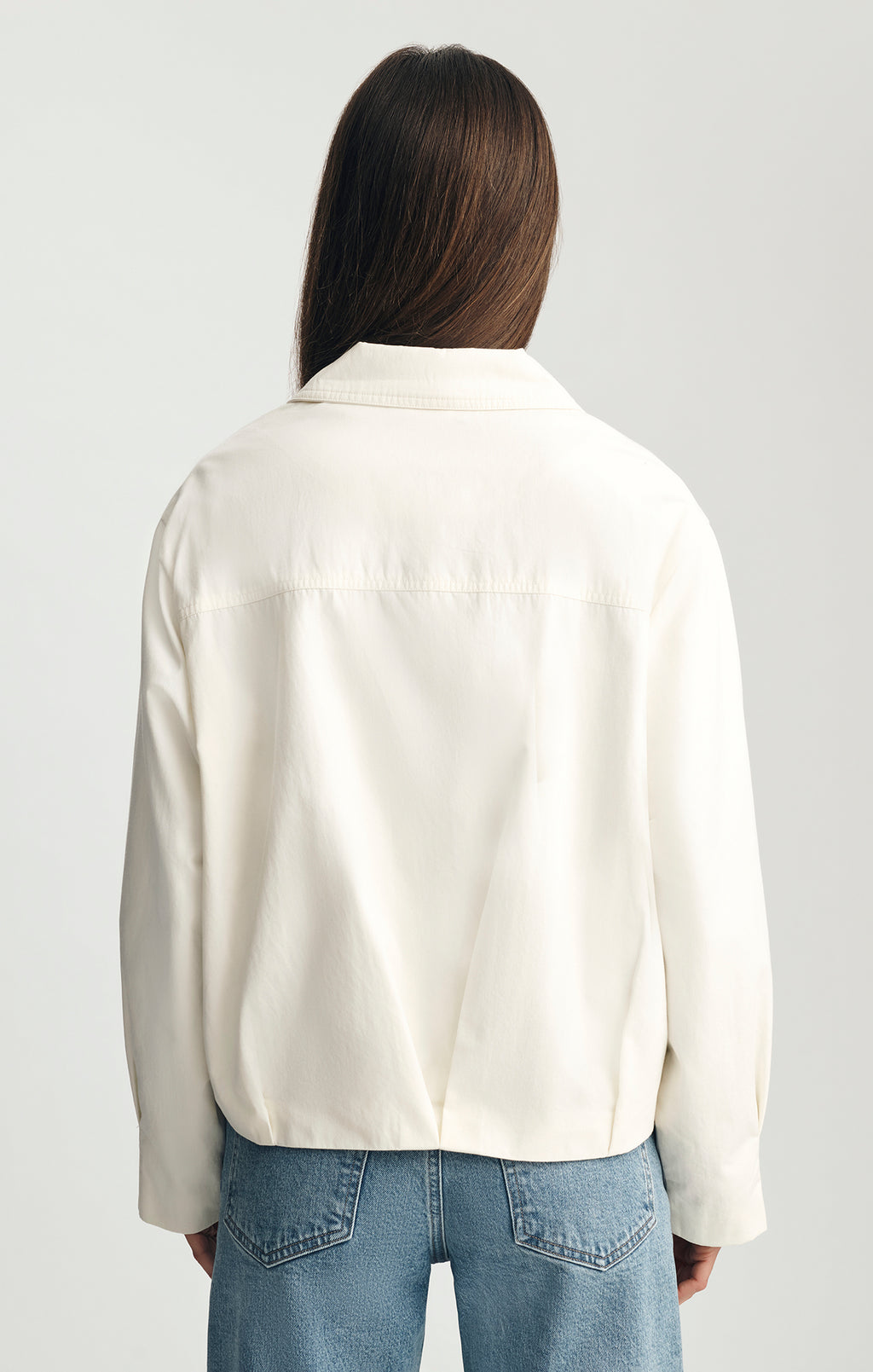 OVERSIZED ZIP JACKET IN VANILLA ICE - Mavi Jeans