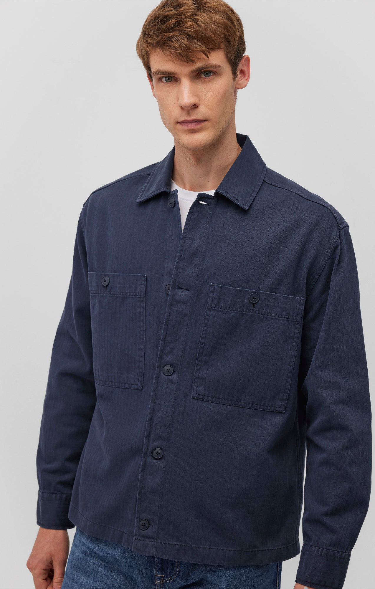 DOUBLE POCKET BUTTON-UP SHIRT IN INDIA INK - Mavi Jeans