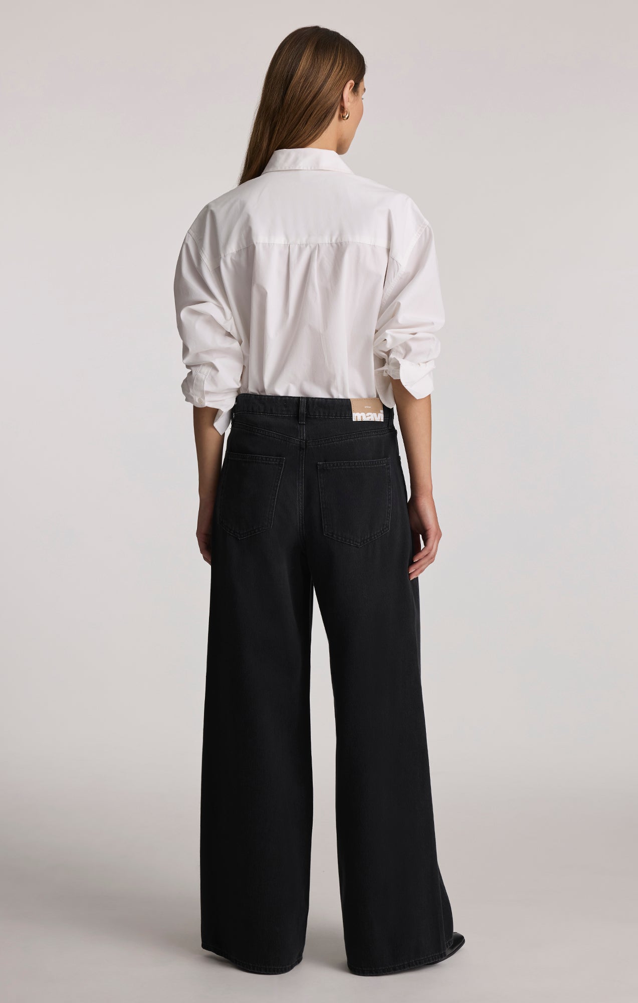 SIENA PALAZZO WIDE LEG IN DARK SMOKE WELL BLUE - Mavi Jeans