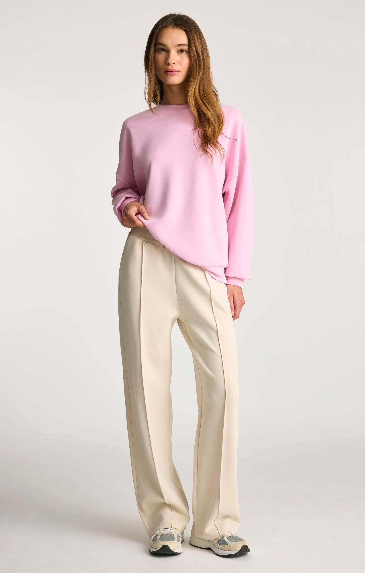 LUXE TOUCH TENCEL™ SWEATSHIRT IN LILAC SACHET - Mavi Jeans
