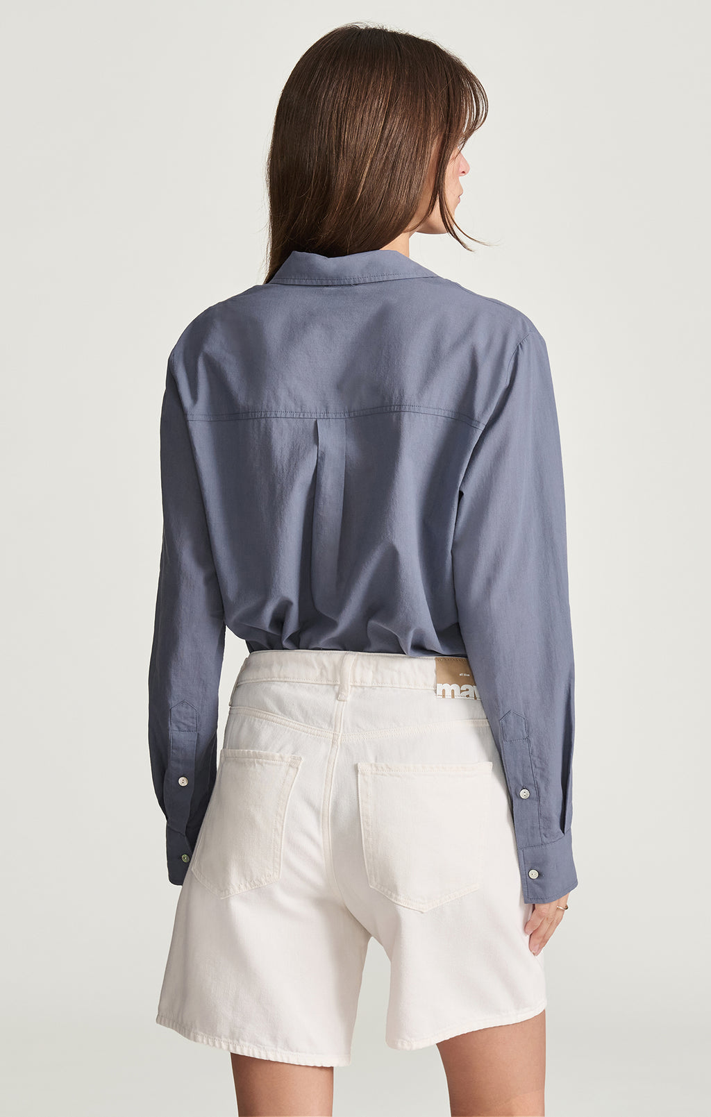 NELLA RELAXED SHORTS IN OFF-WHITE WELL BLUE - Mavi Jeans