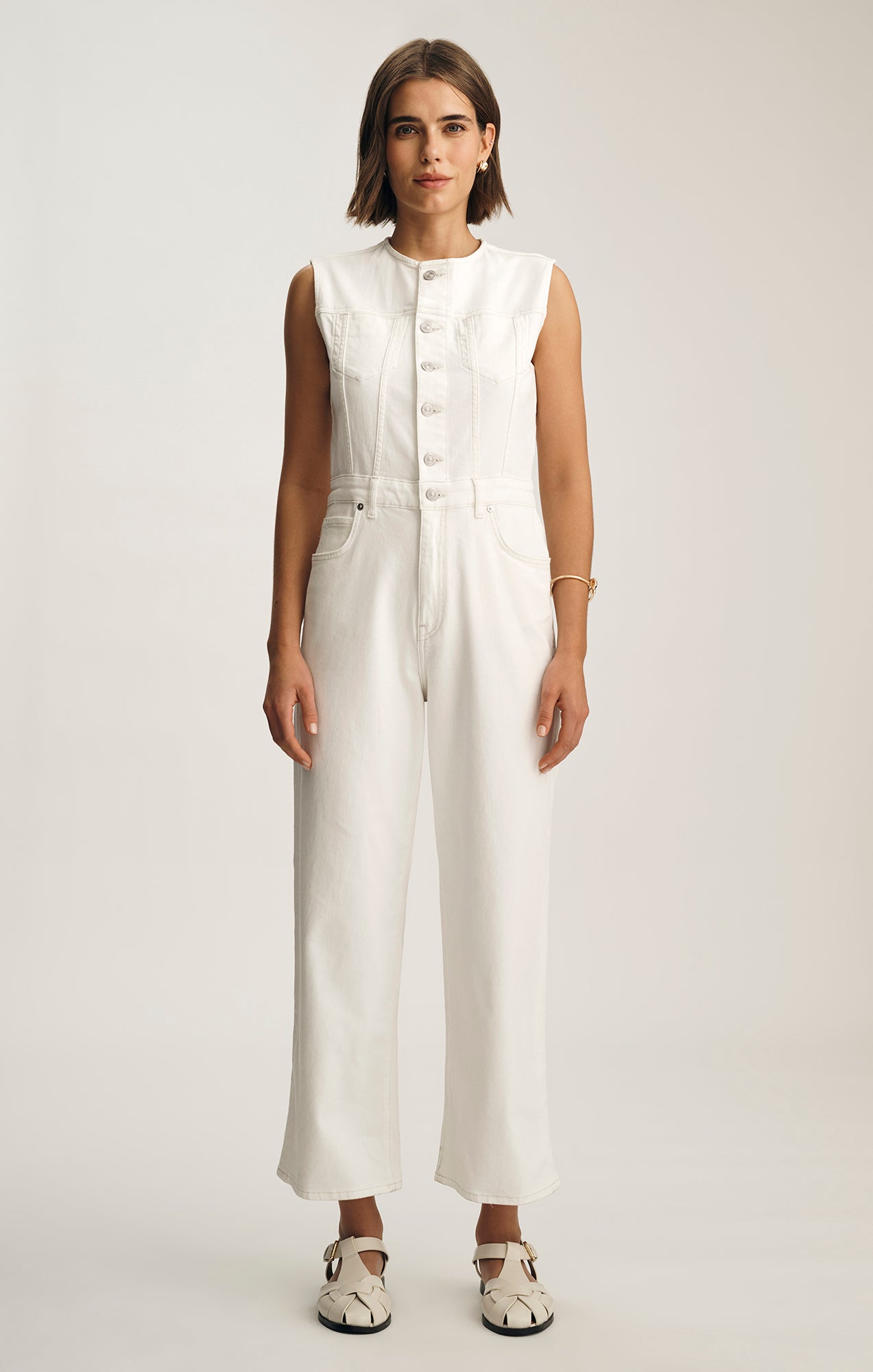 NILLY DENIM JUMPSUIT IN OFF WHITE DENIM - Mavi Jeans