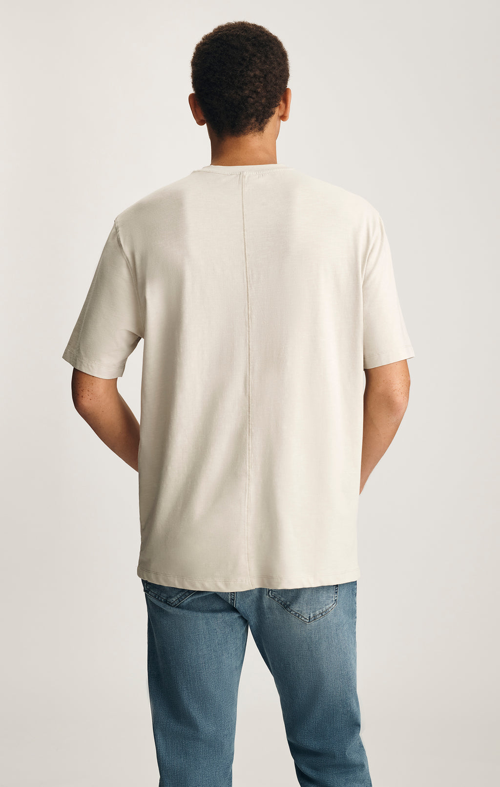 SLUB POCKET T-SHIRT IN PELICAN