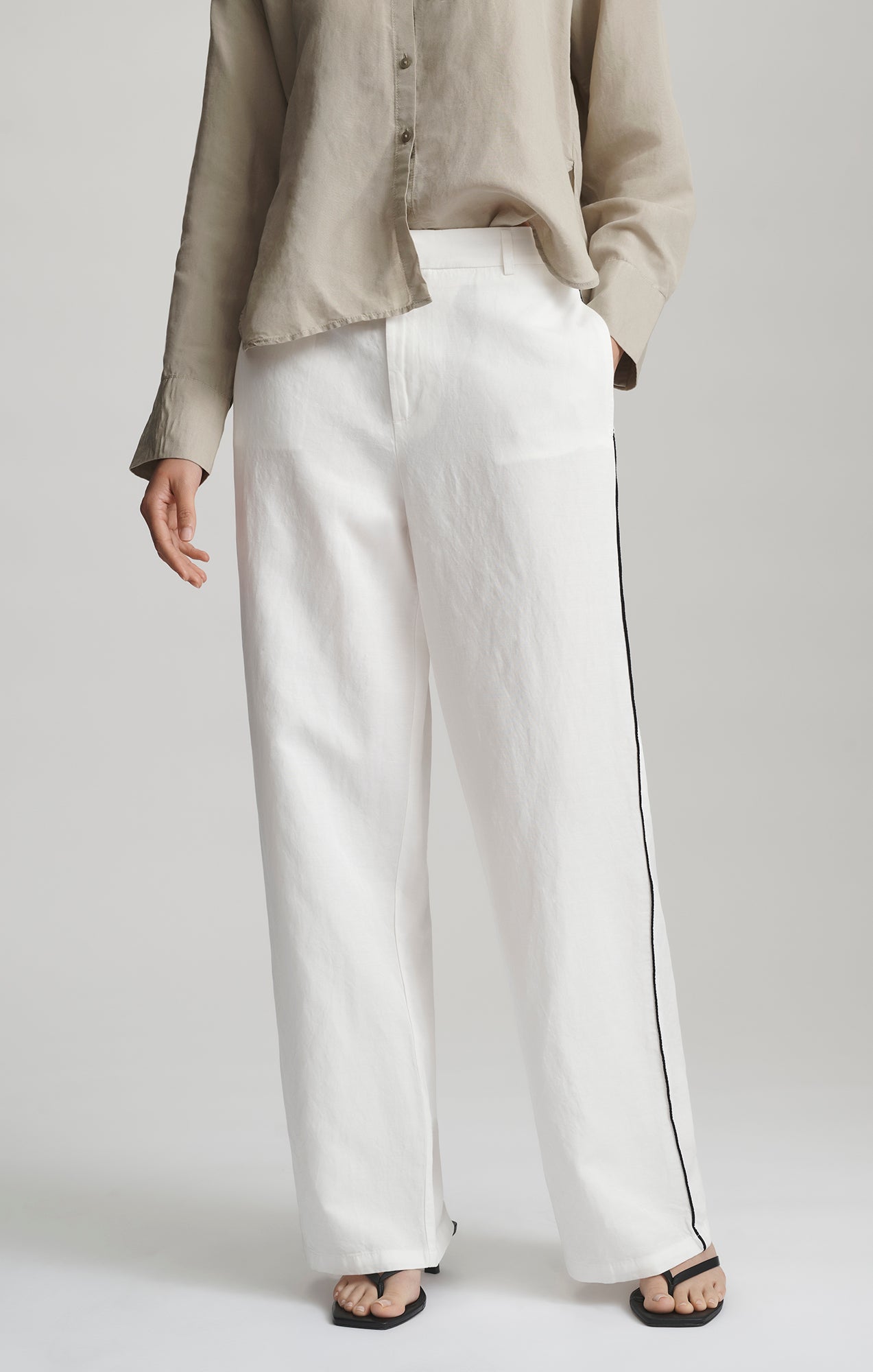 WIDE LEG TENCEL™ PANTS IN COCONUT MILK - Mavi Jeans
