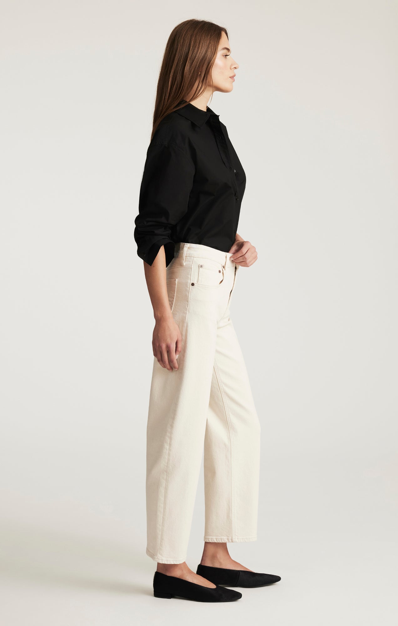 NICA BARREL IN BEIGE CLASSIC BLUE - Mavi Jeans