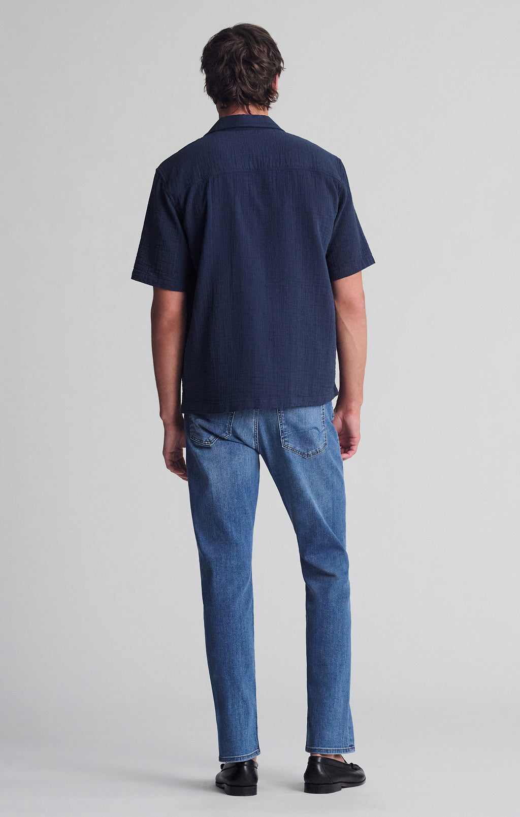 SHORT SLEEVE BUTTON-UP SHIRT IN OUTER SPACE